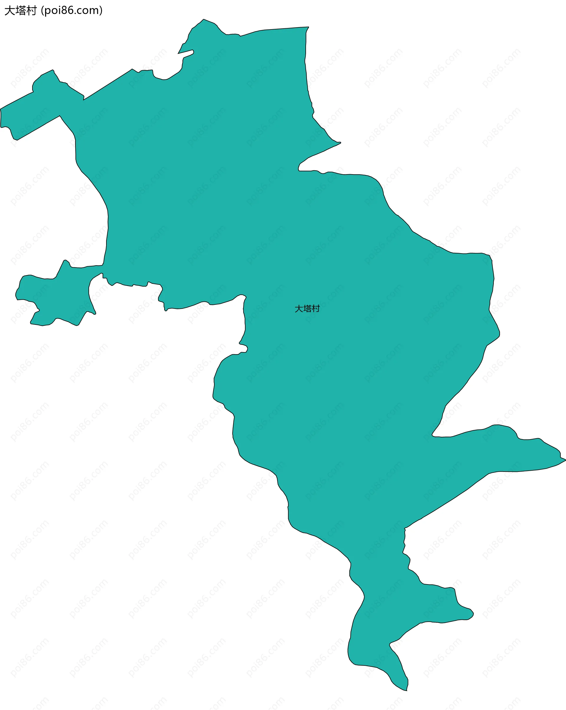 大塔村边界地图