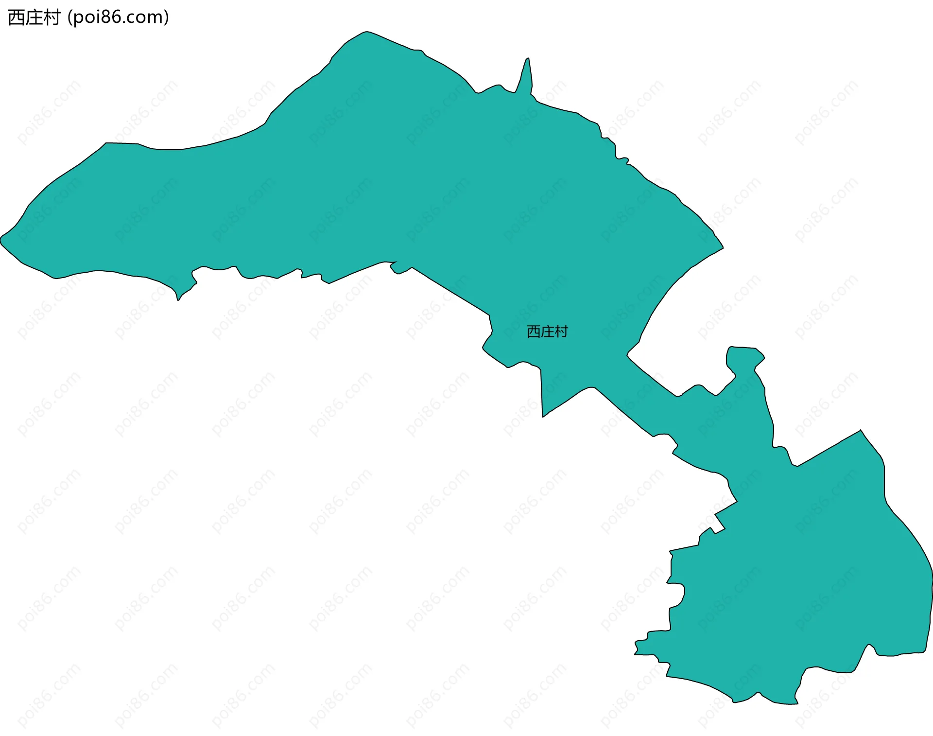 西庄村边界地图