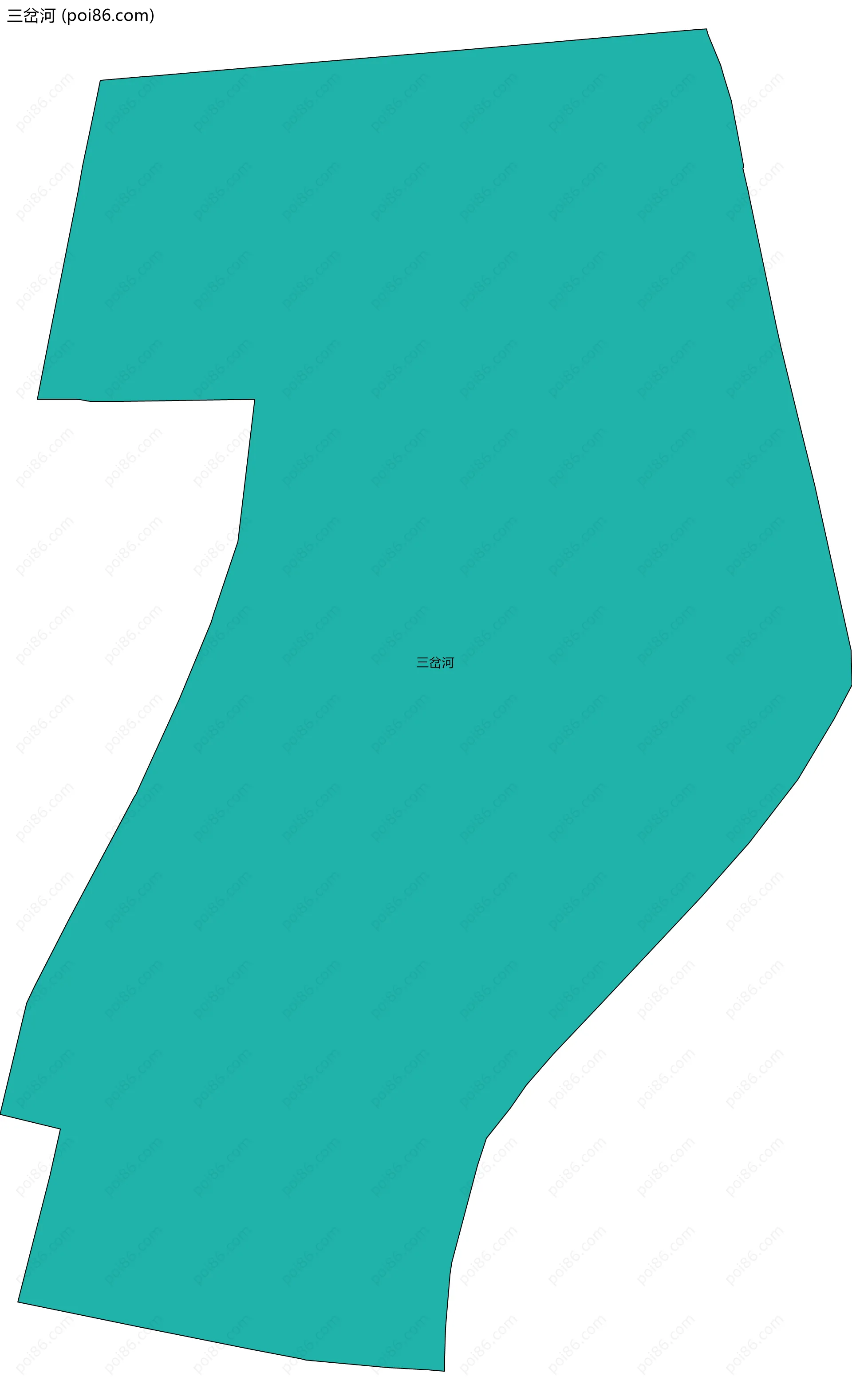 三岔河边界地图