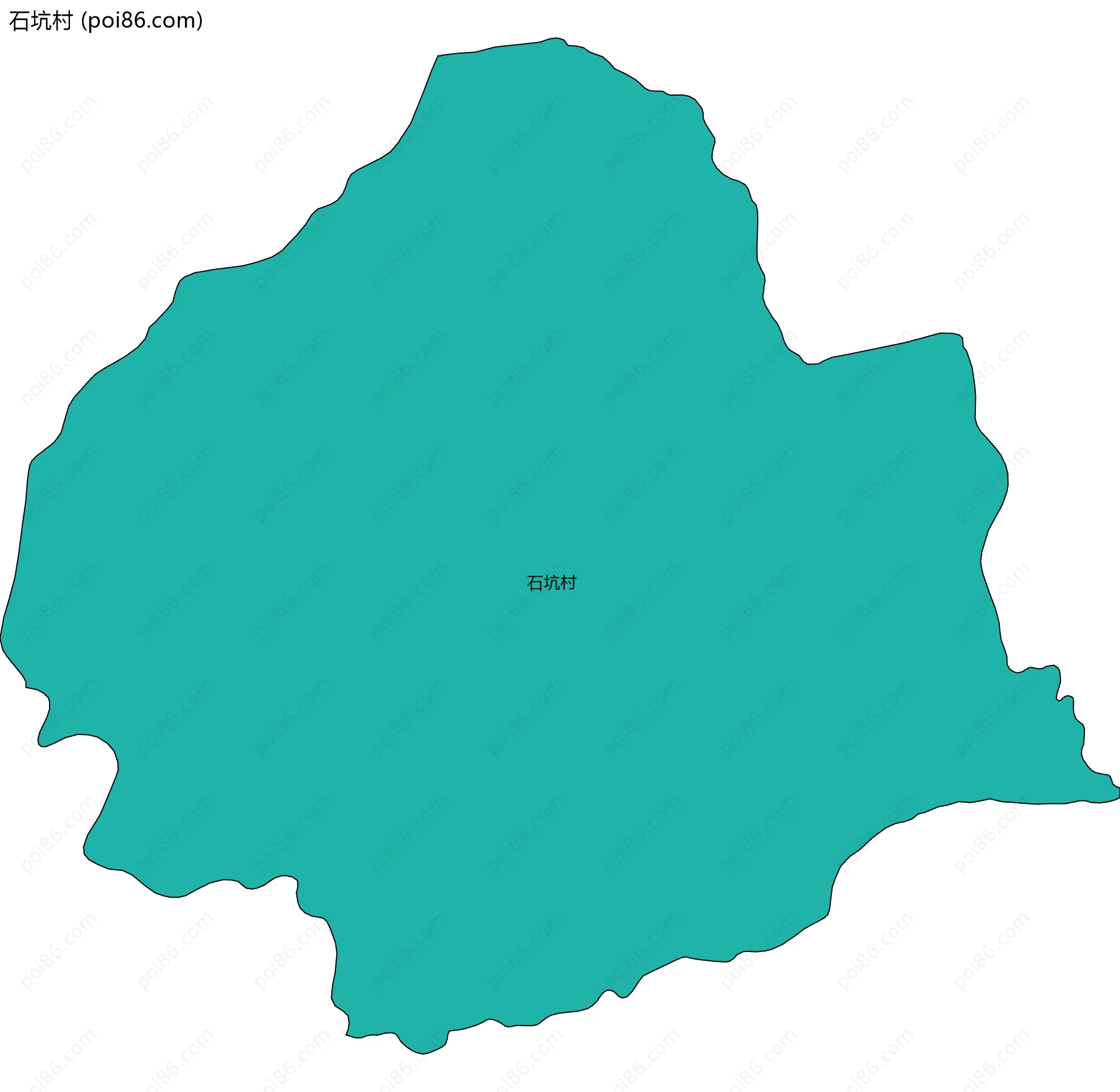 石坑村边界地图