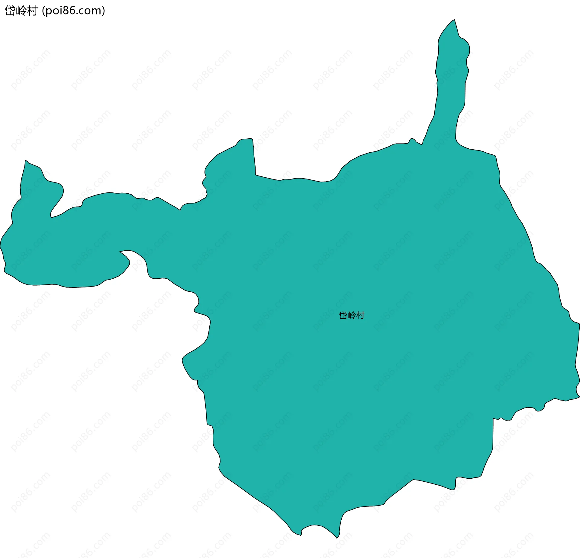 岱岭村边界地图