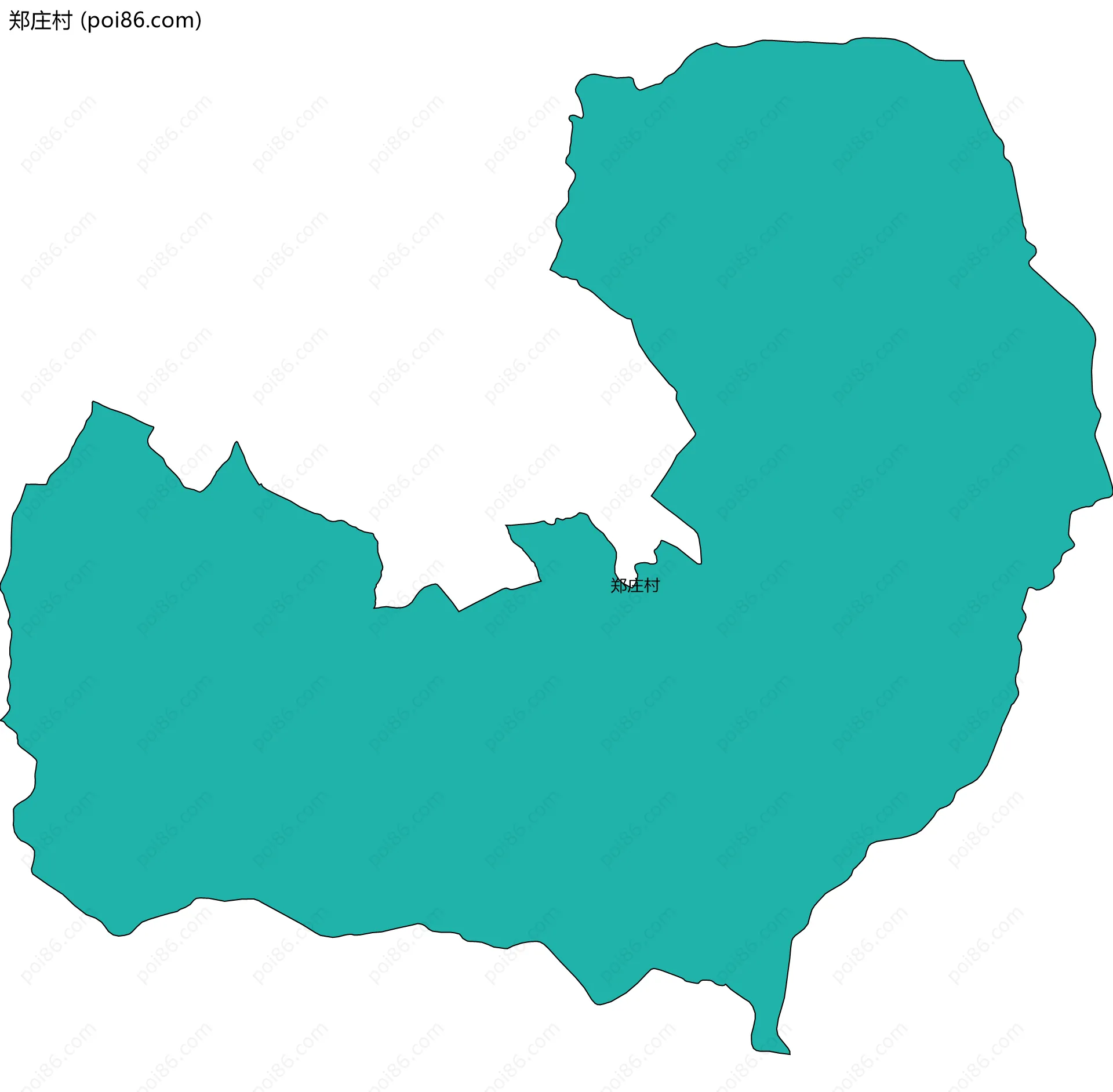 郑庄村边界地图