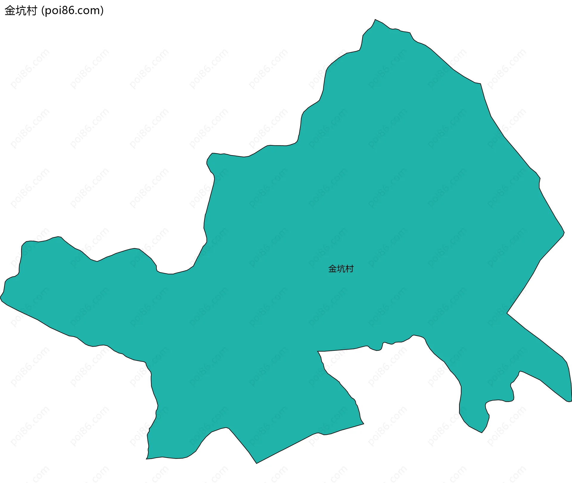 金坑村边界地图