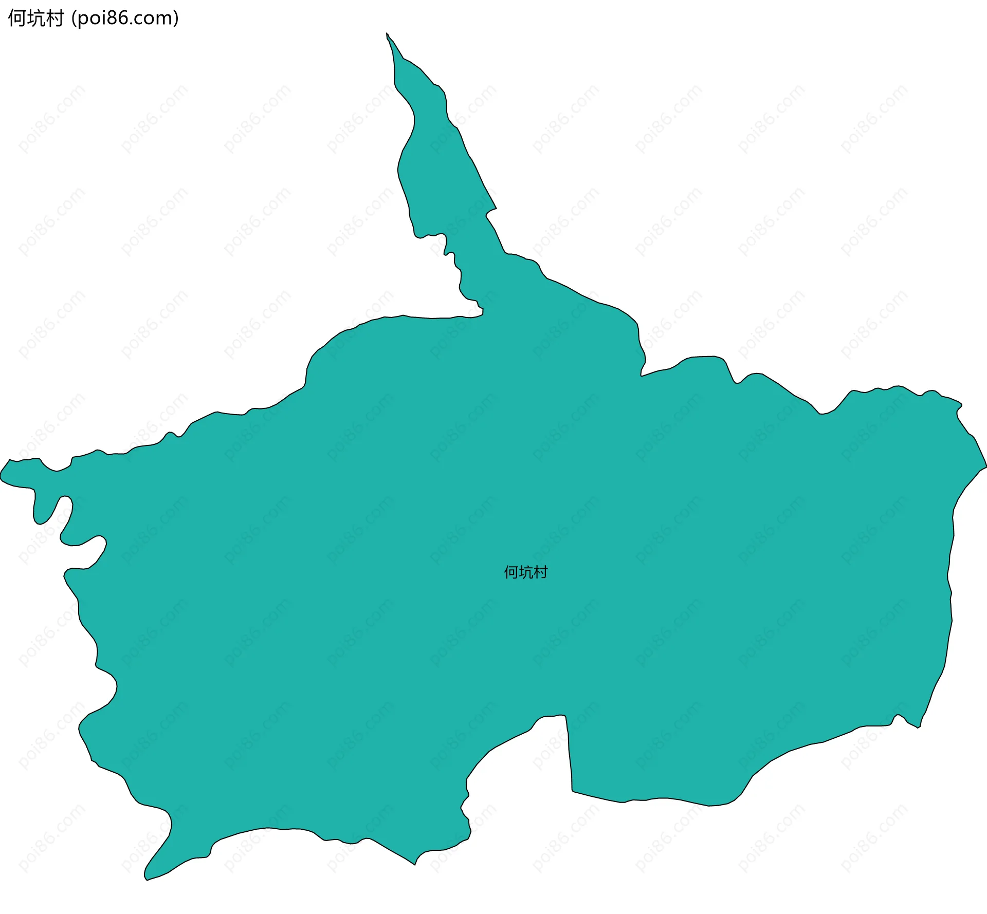 何坑村边界地图