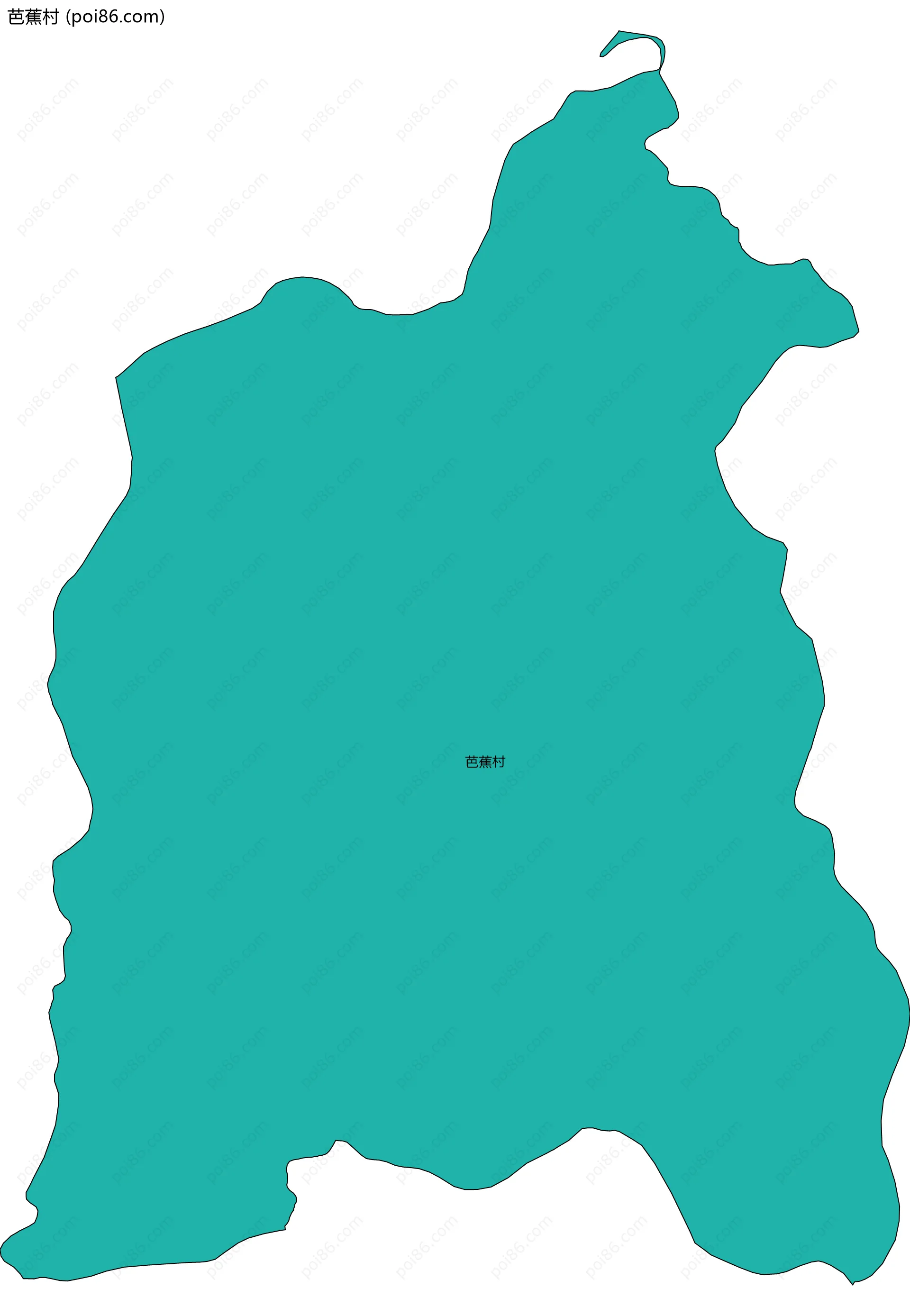 芭蕉村边界地图