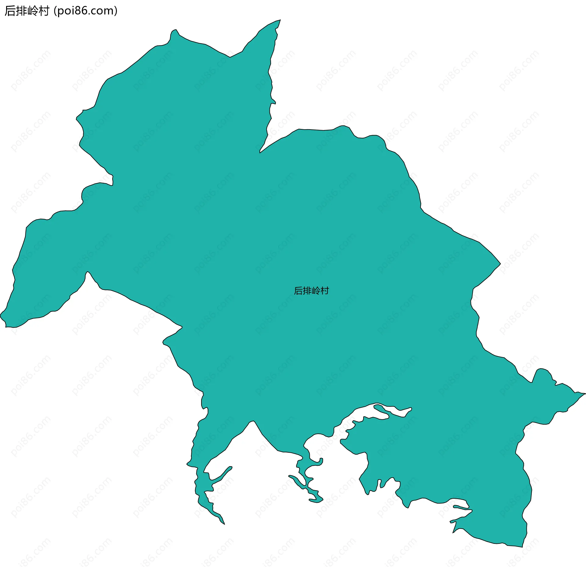 后排岭村边界地图