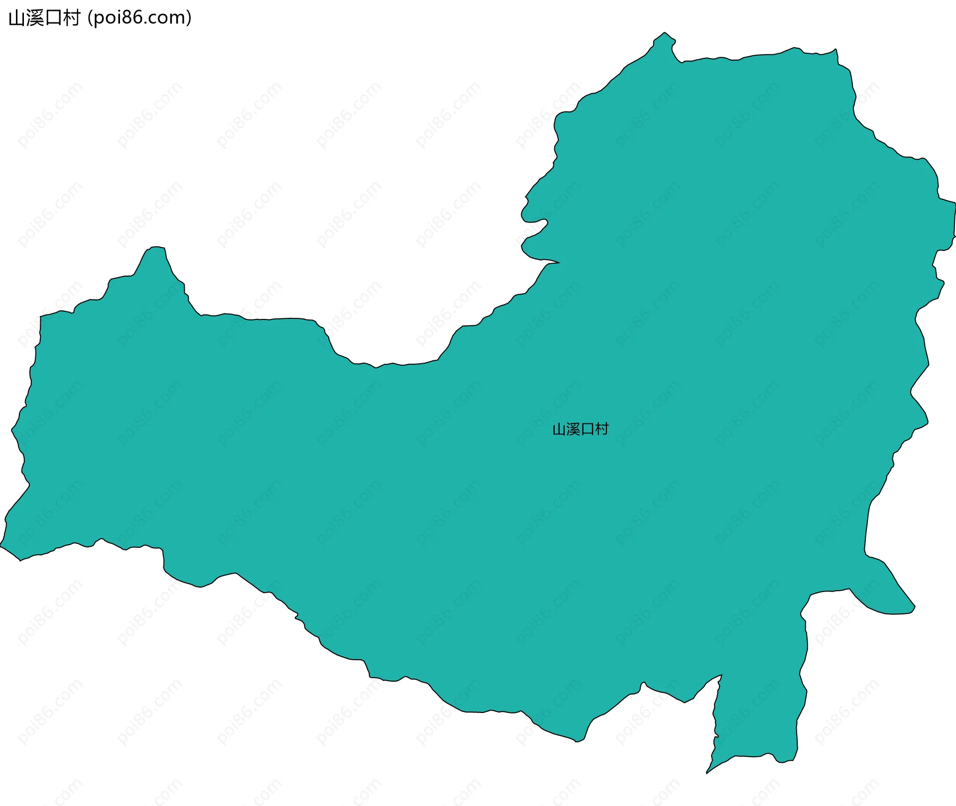 山溪口村边界地图