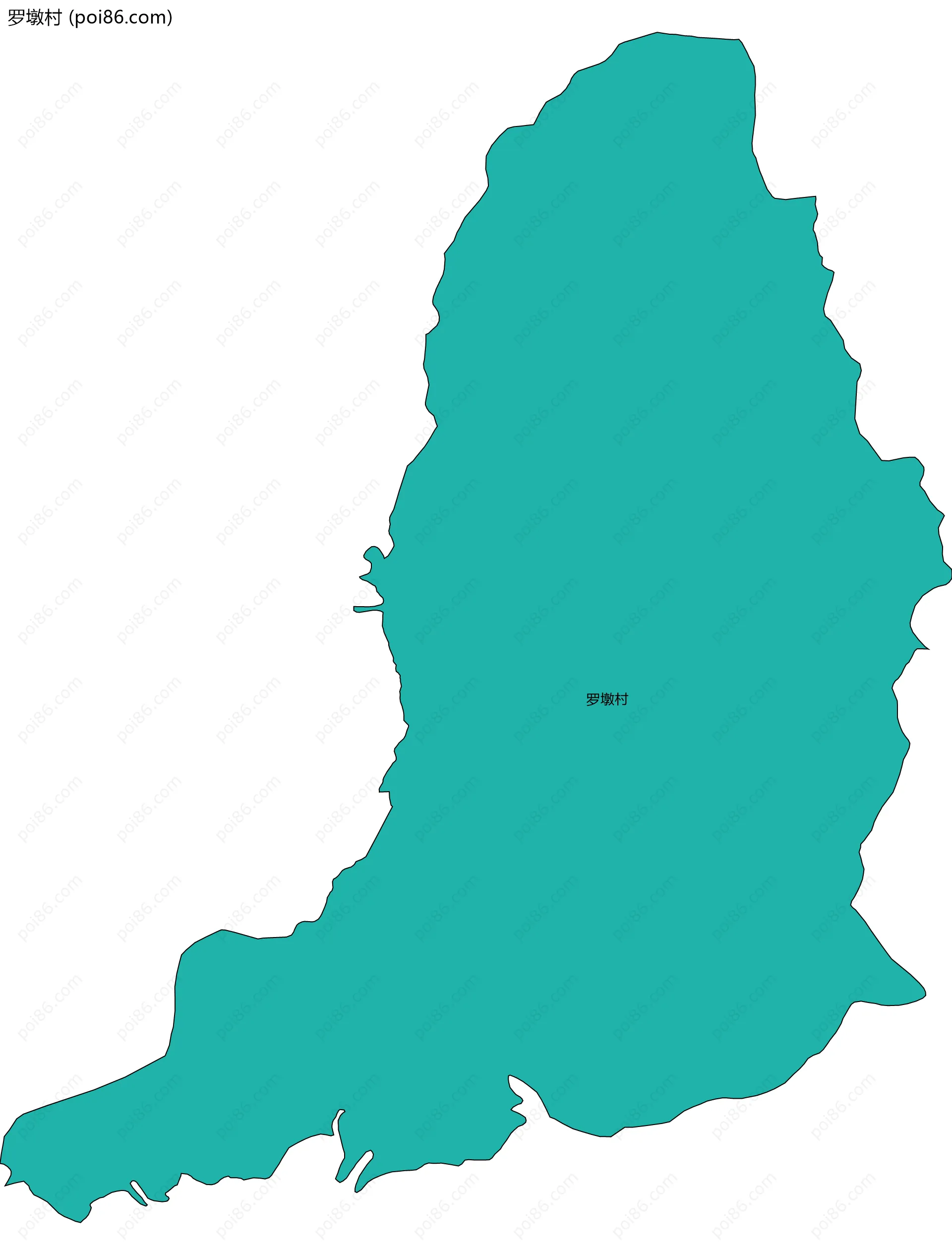 罗墩村边界地图