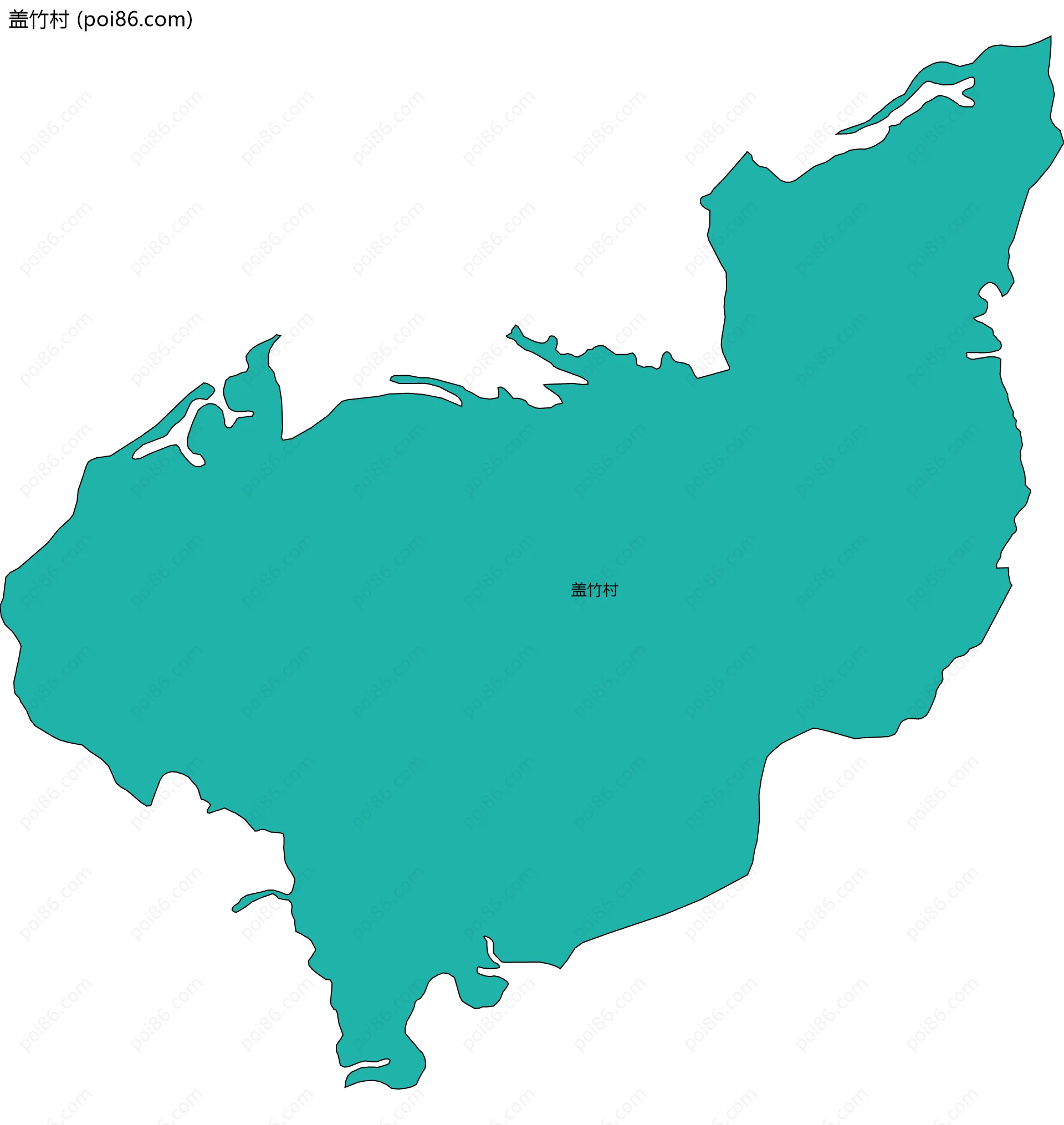 盖竹村边界地图