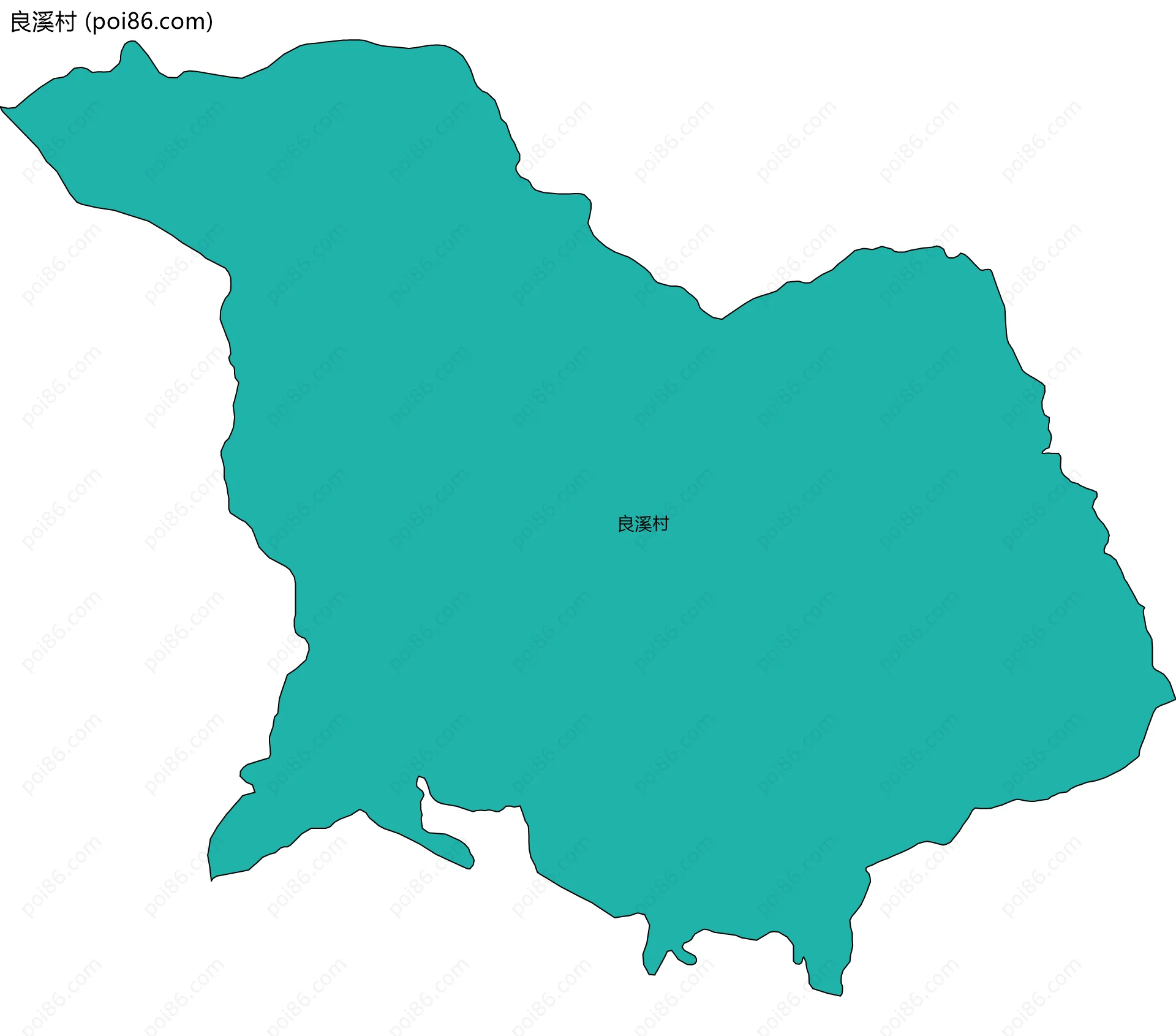 良溪村边界地图