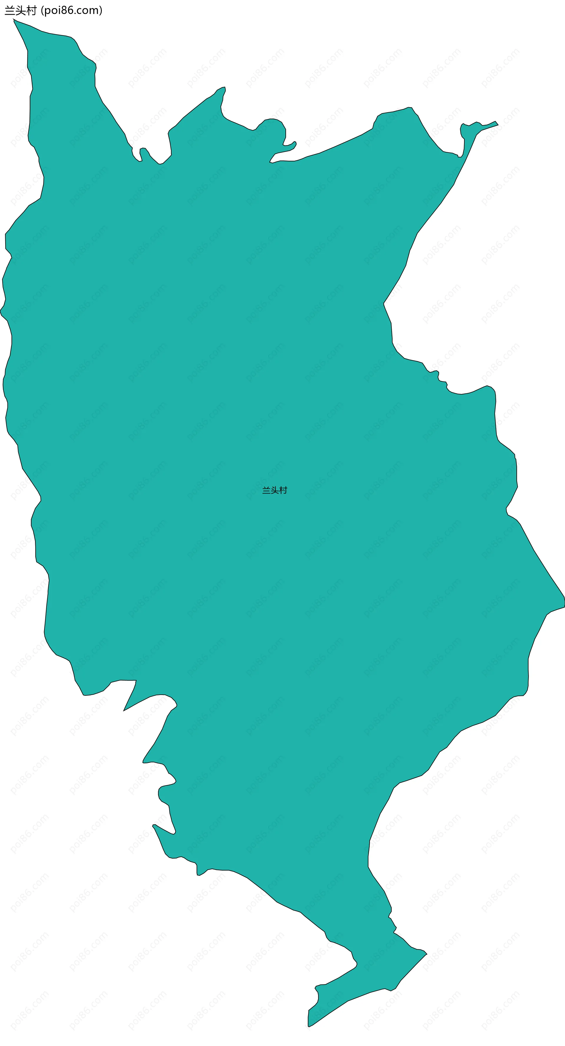 兰头村边界地图