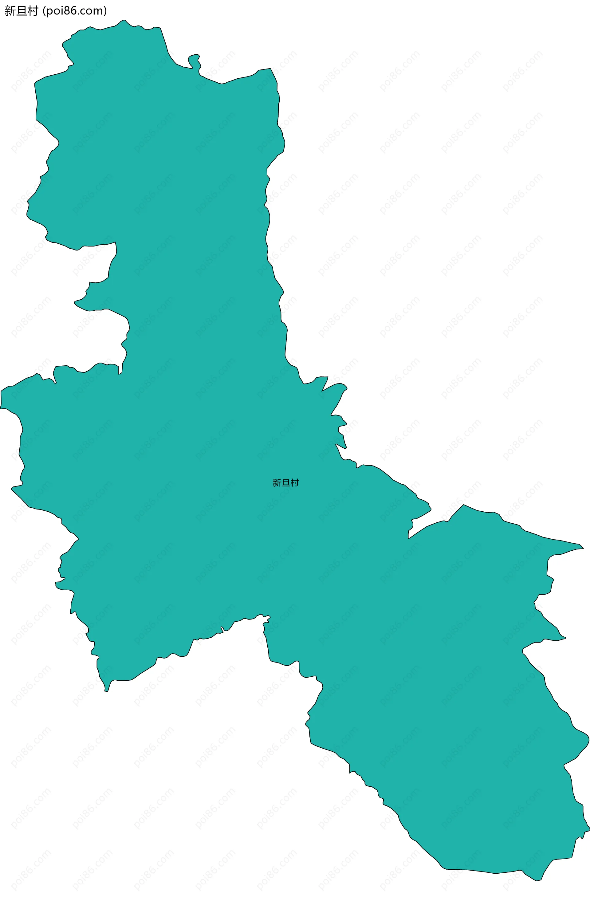 新旦村边界地图