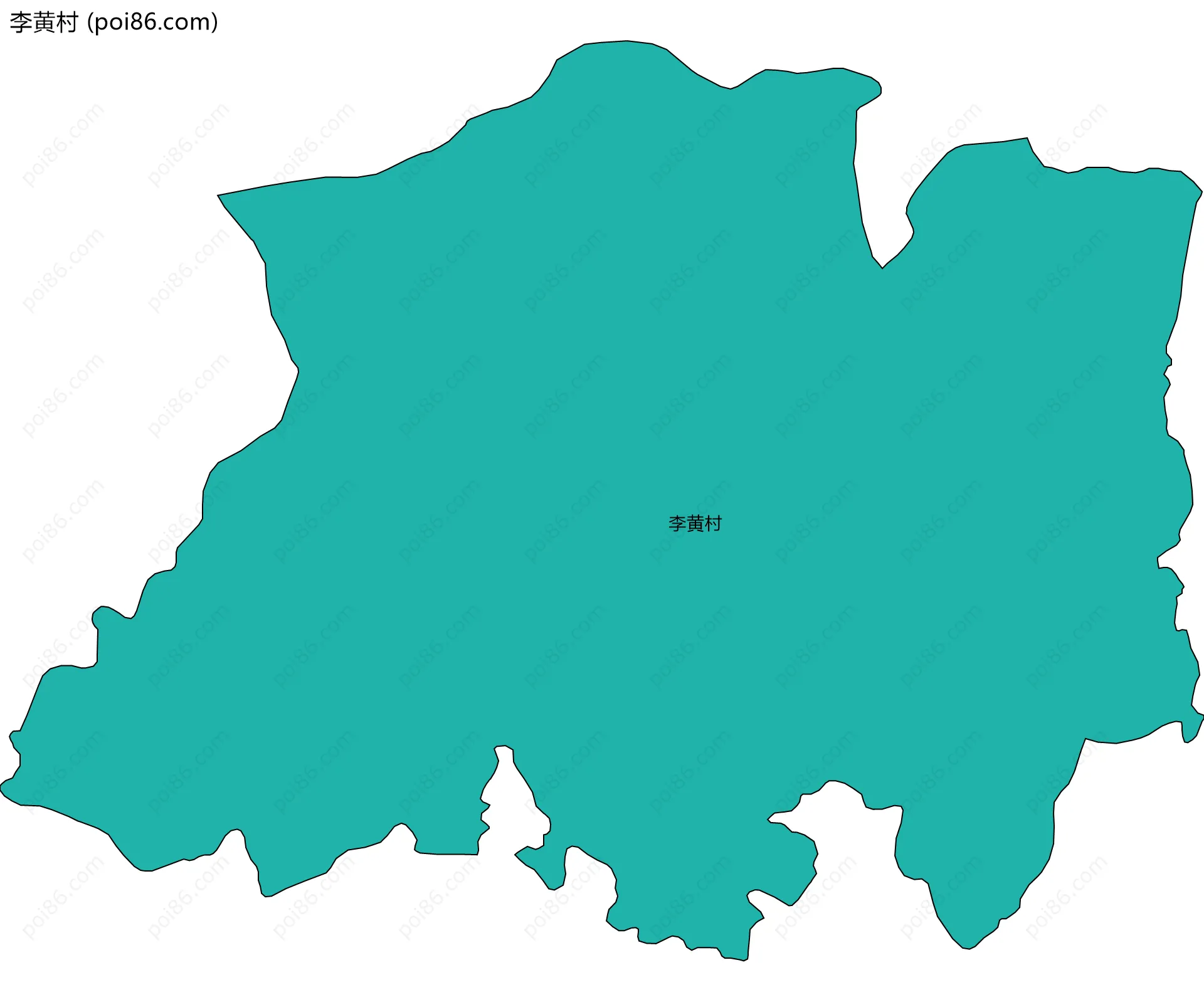 李黄村边界地图