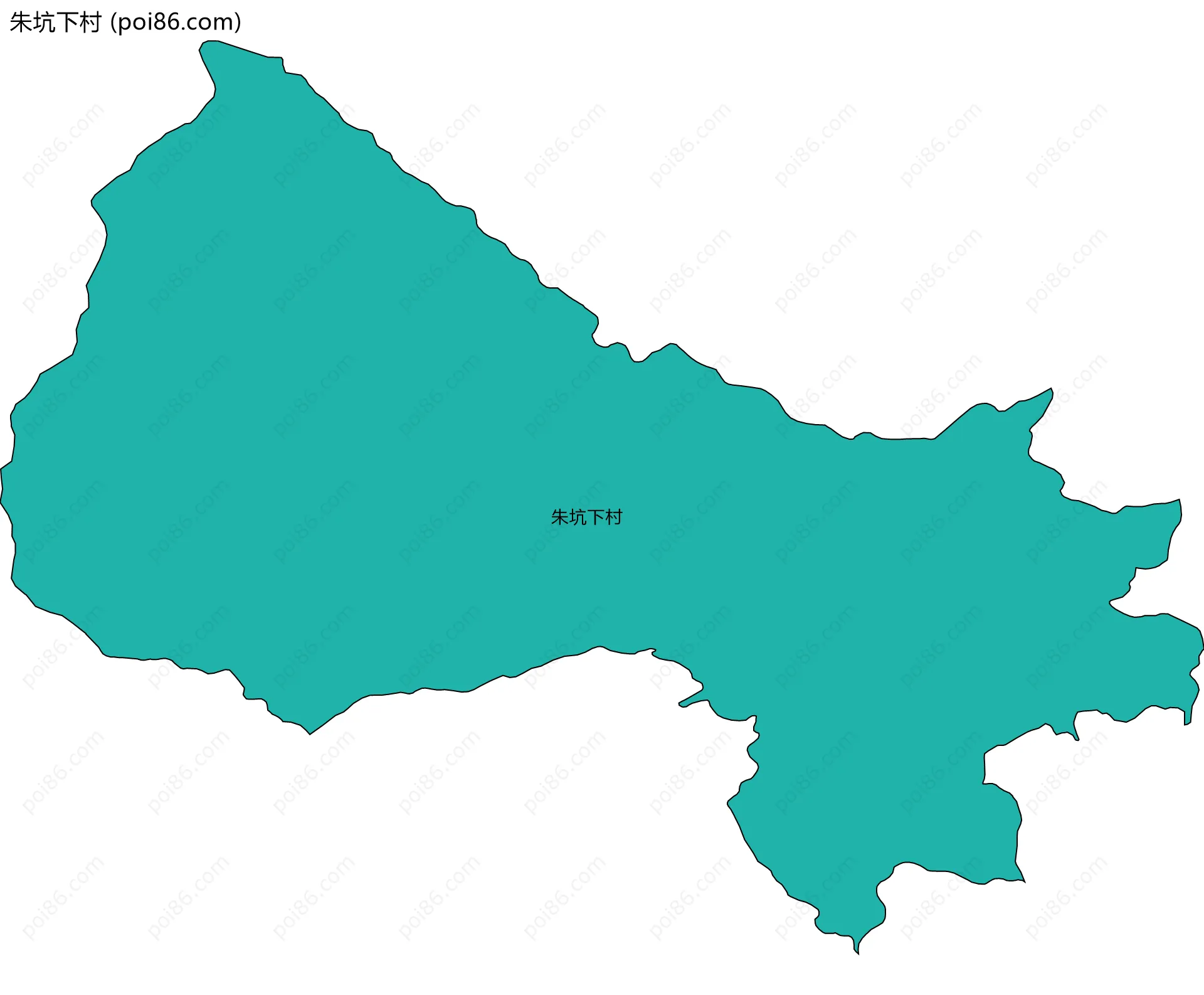 朱坑下村边界地图