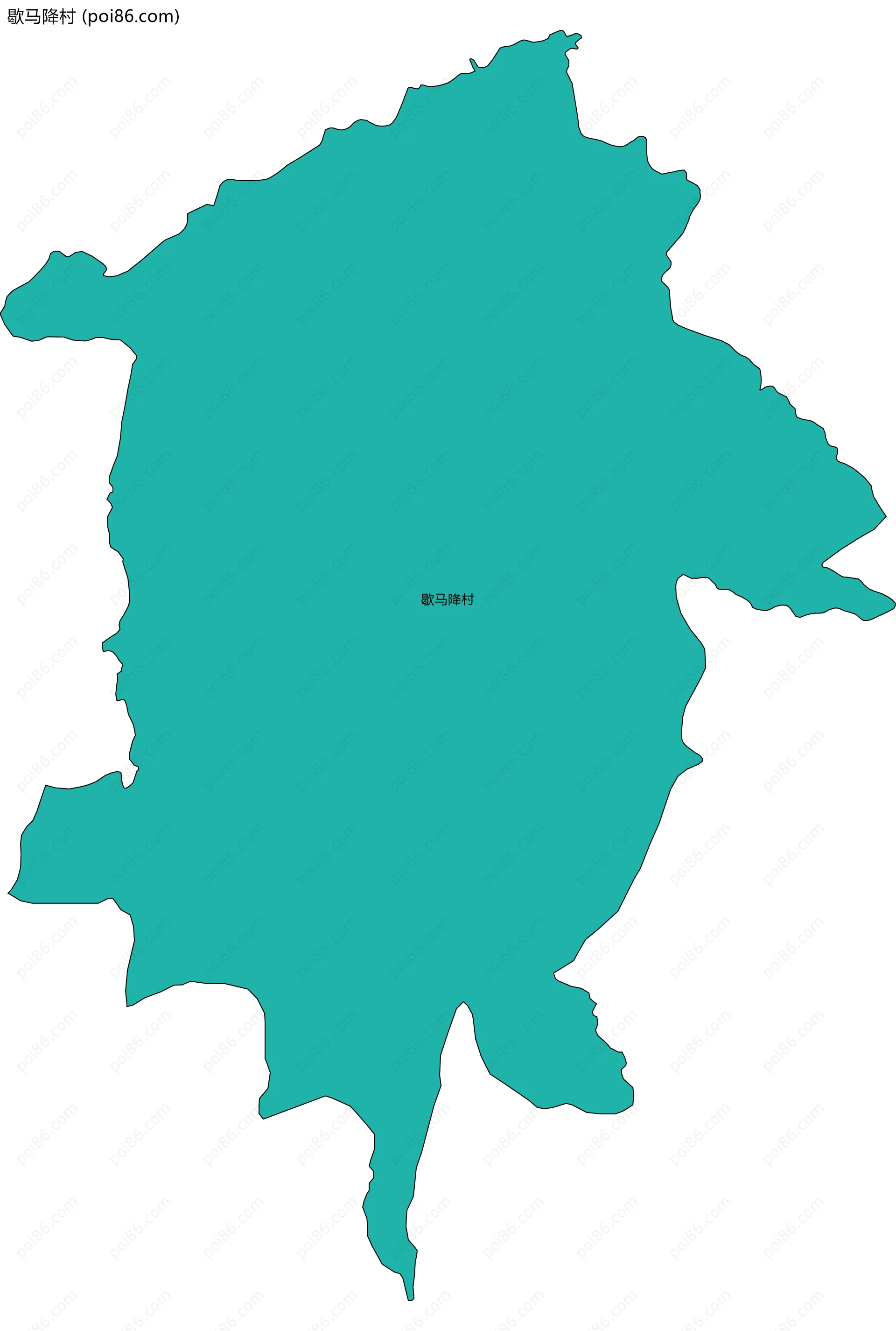 歇马降村边界地图