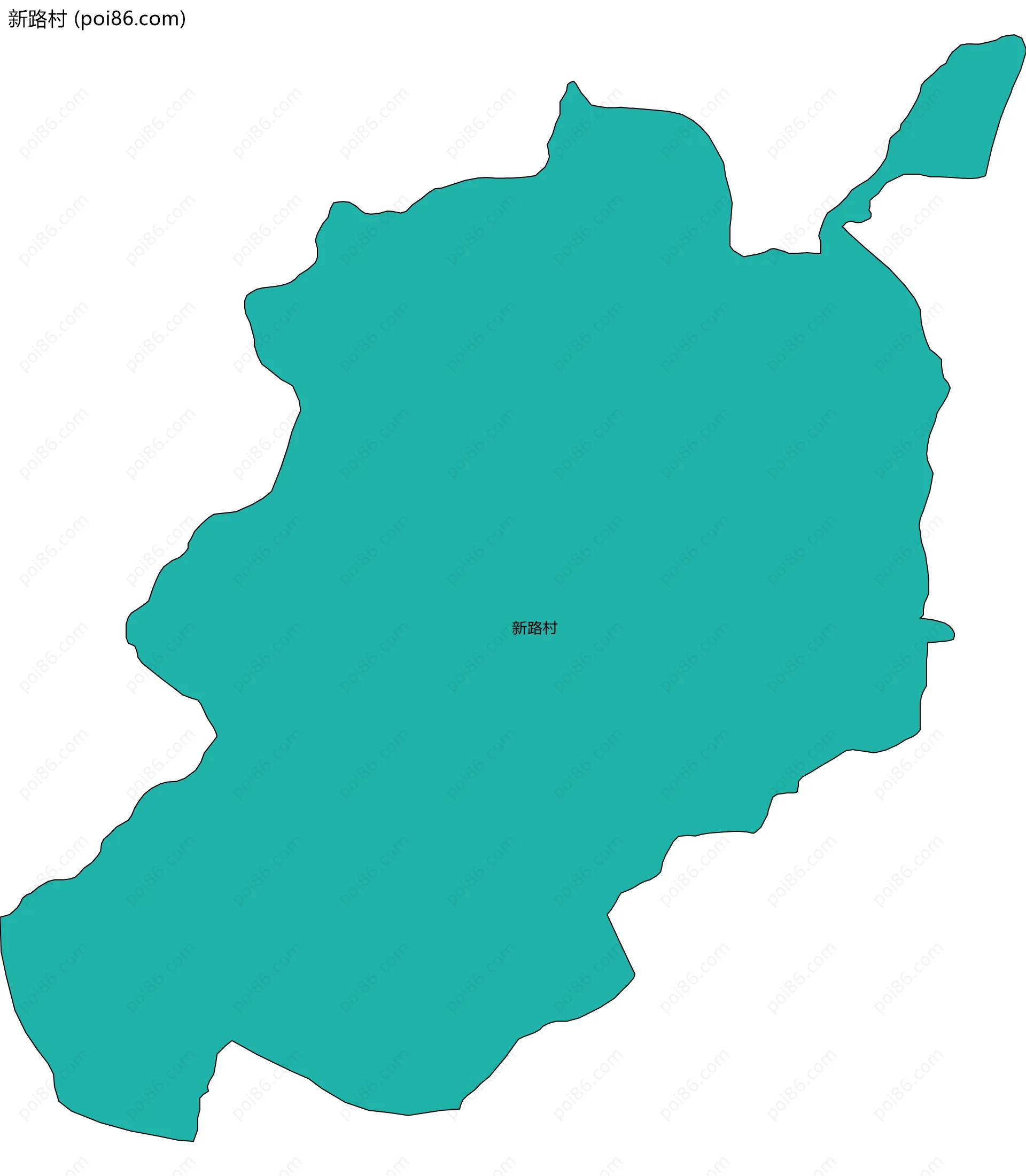 新路村边界地图