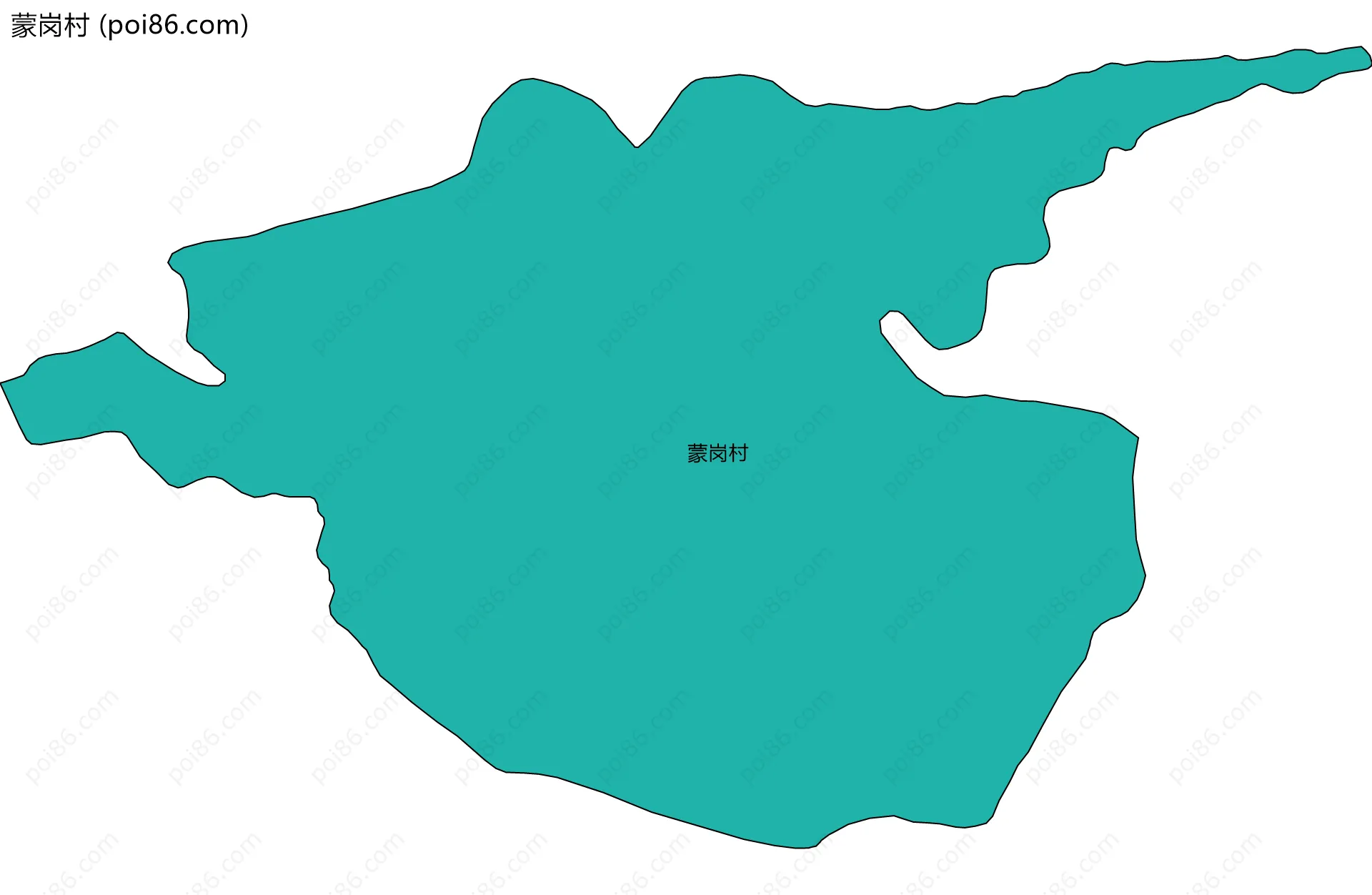 蒙岗村边界地图