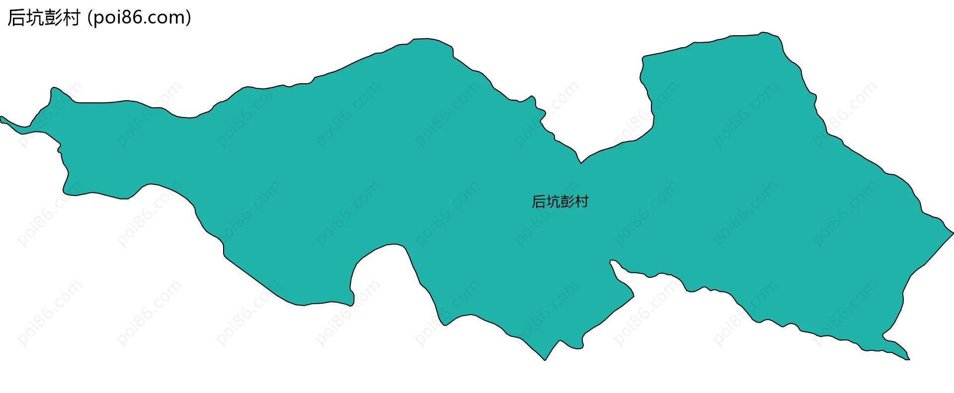 后坑彭村边界地图