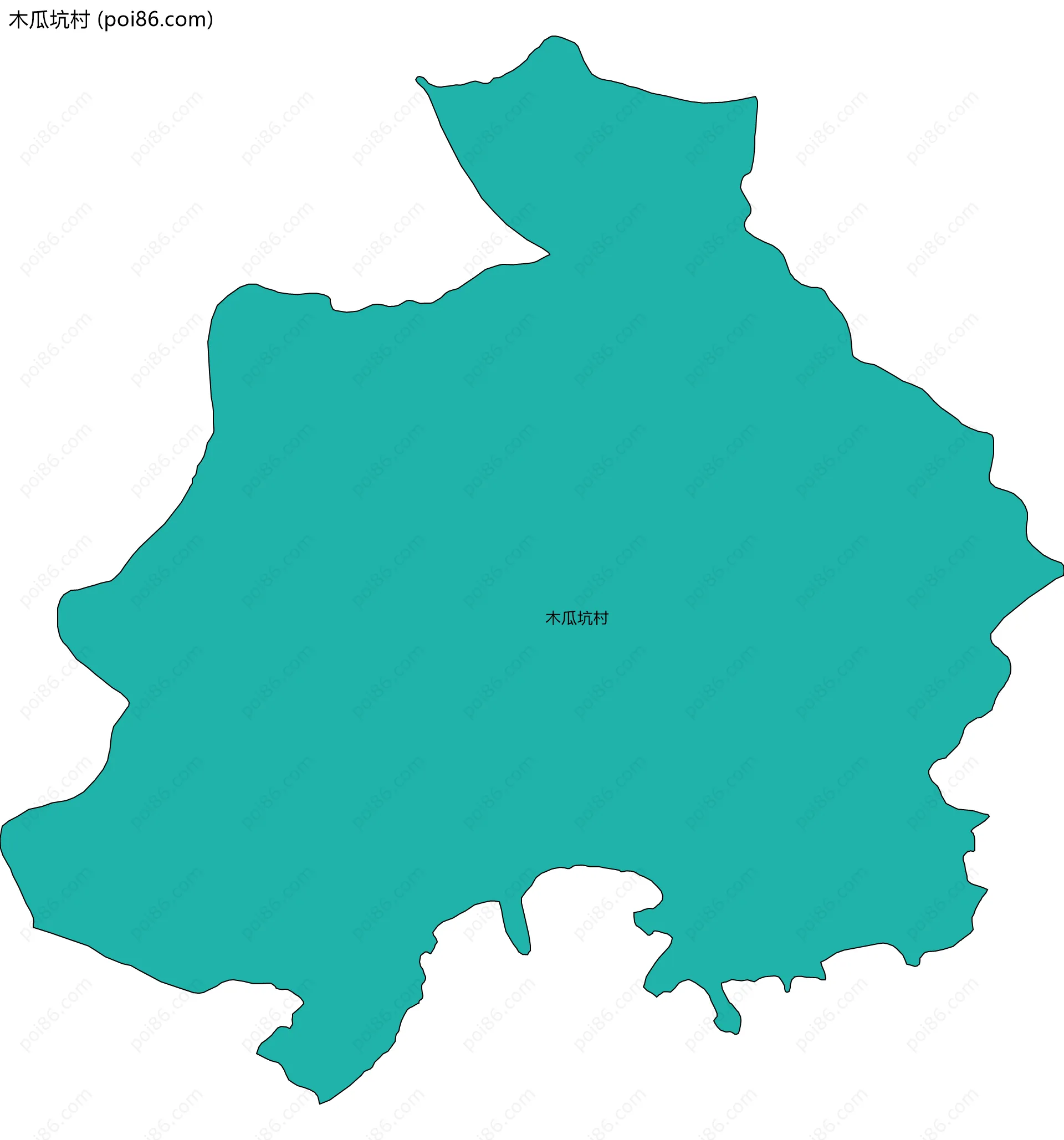 木瓜坑村边界地图