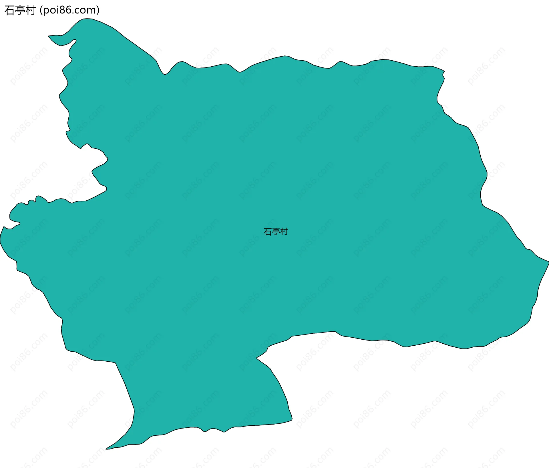 石亭村边界地图