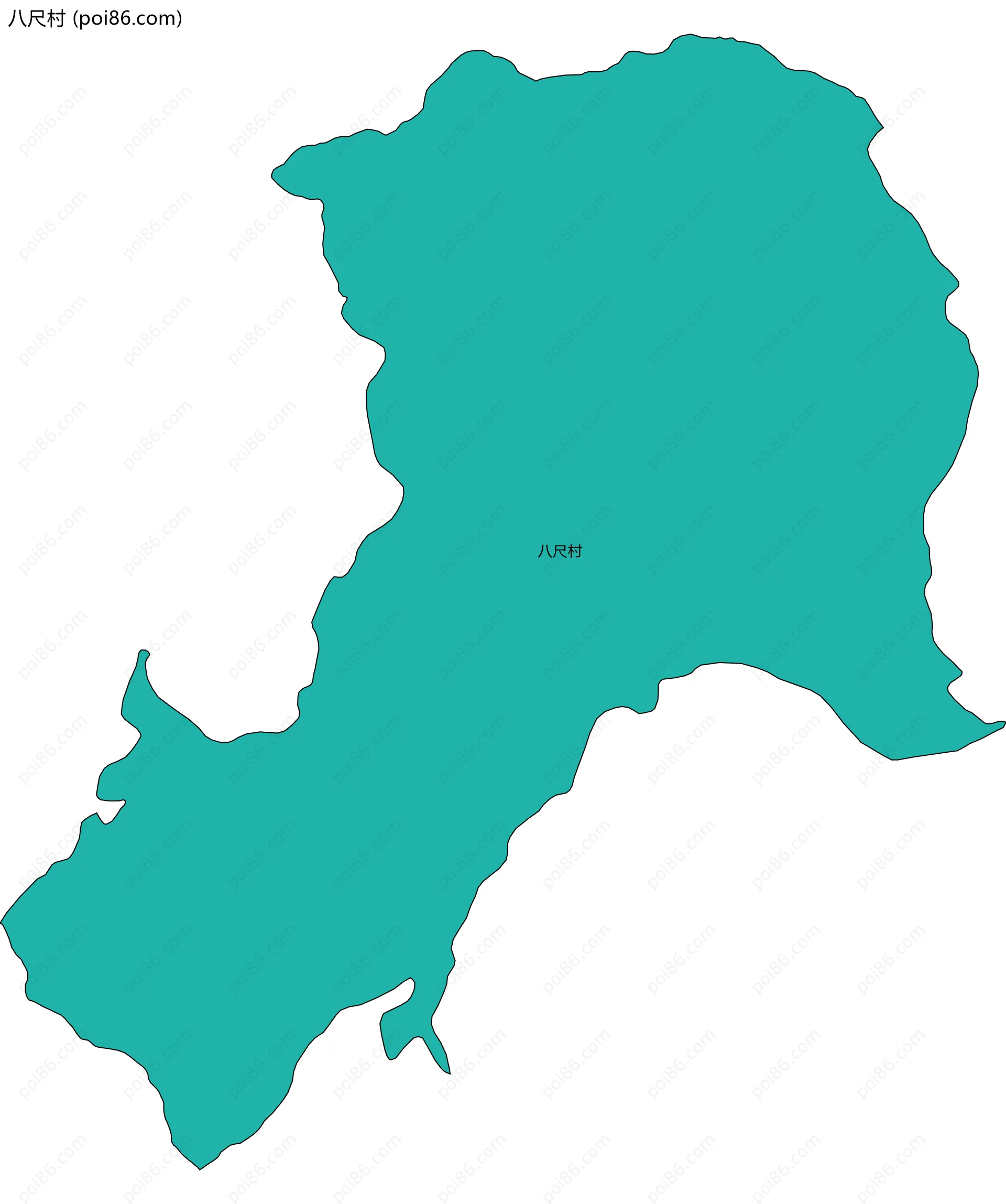 八尺村边界地图