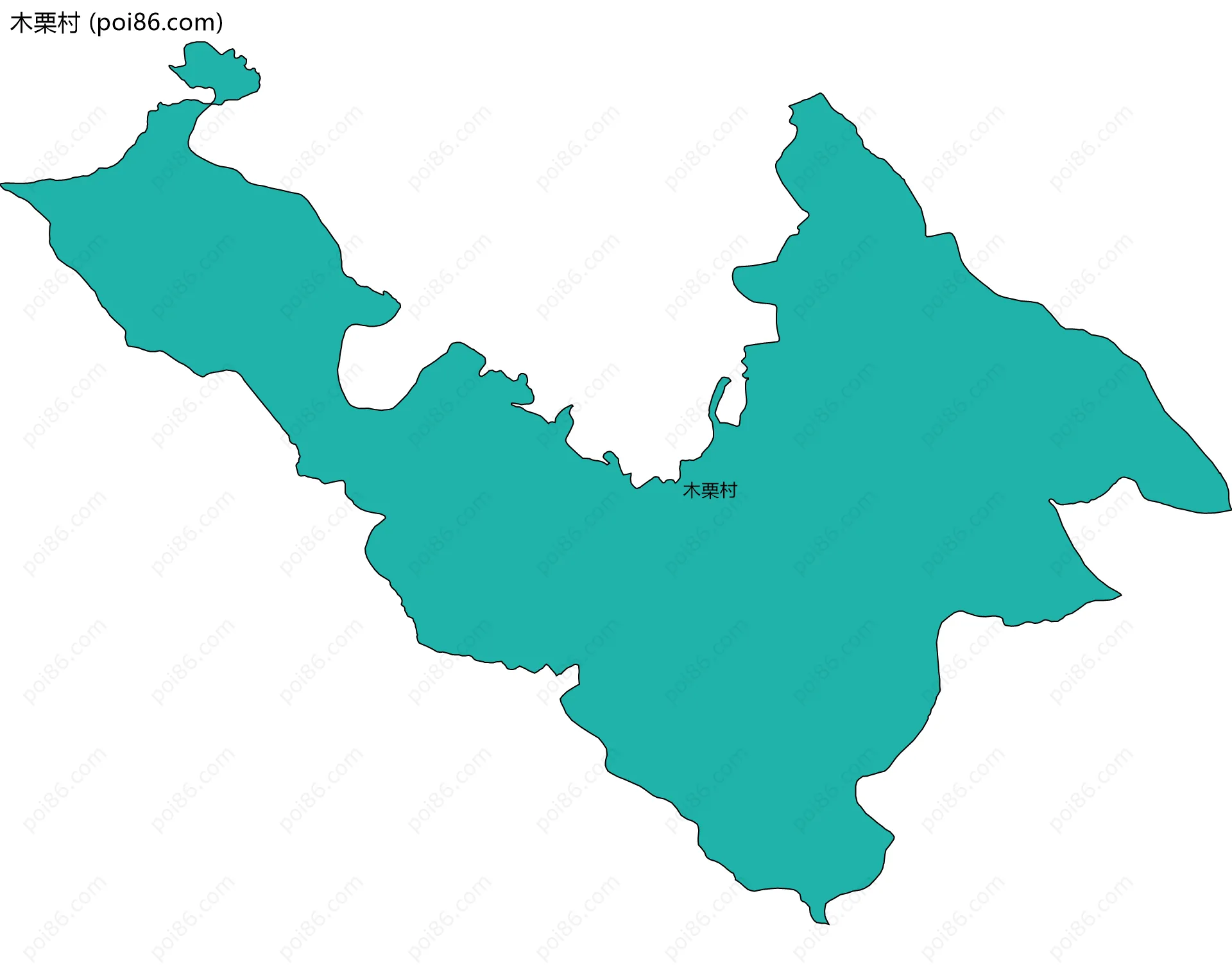 木栗村边界地图