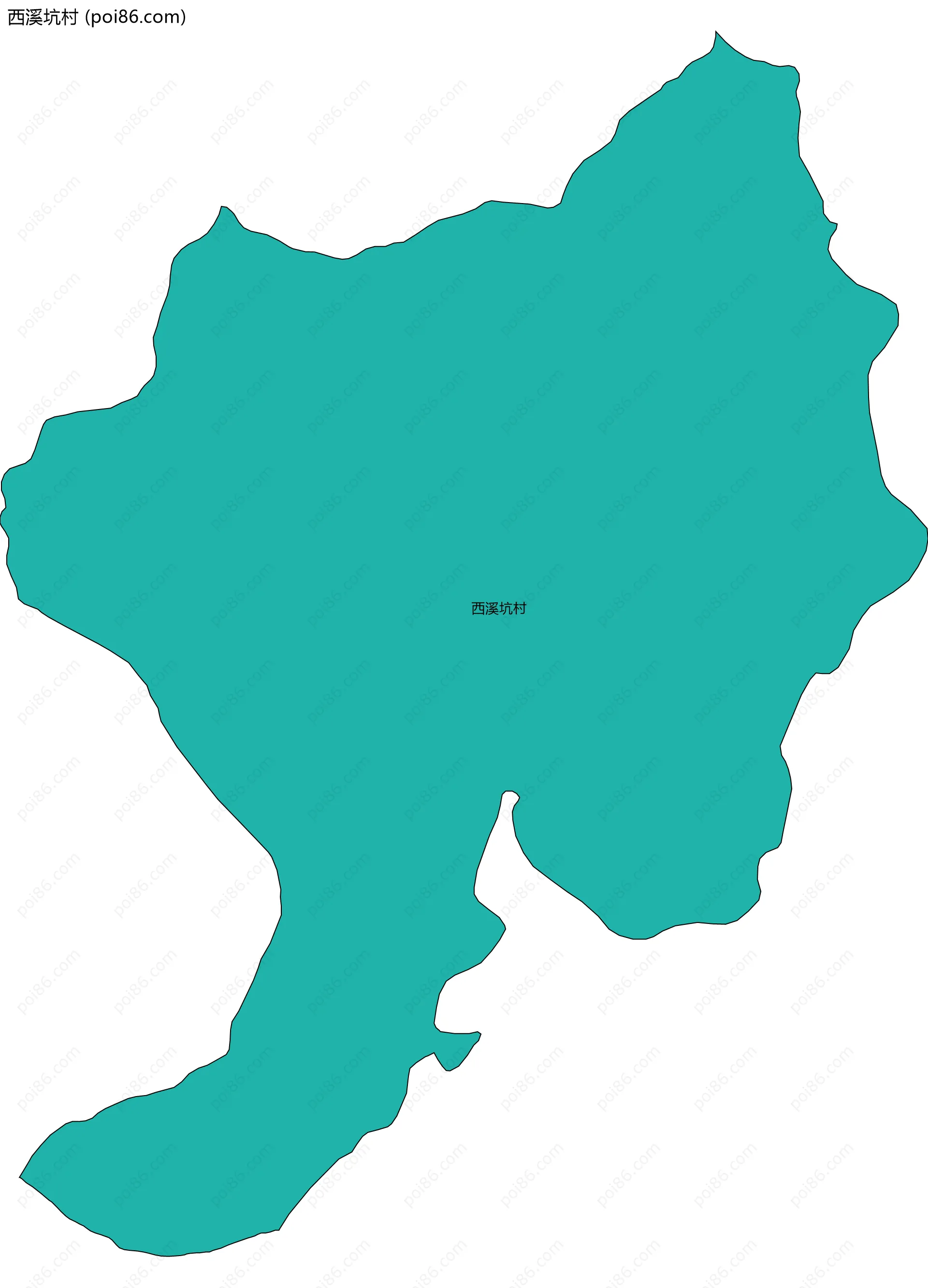 西溪坑村边界地图