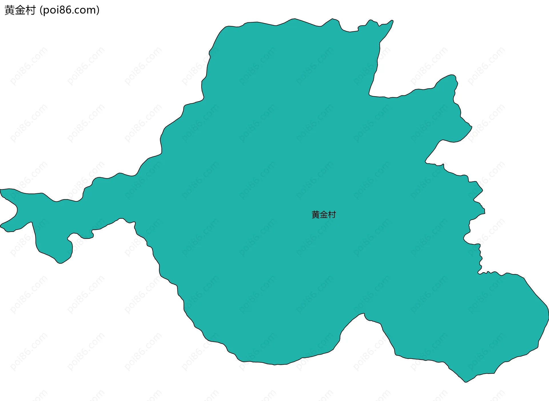 黄金村边界地图