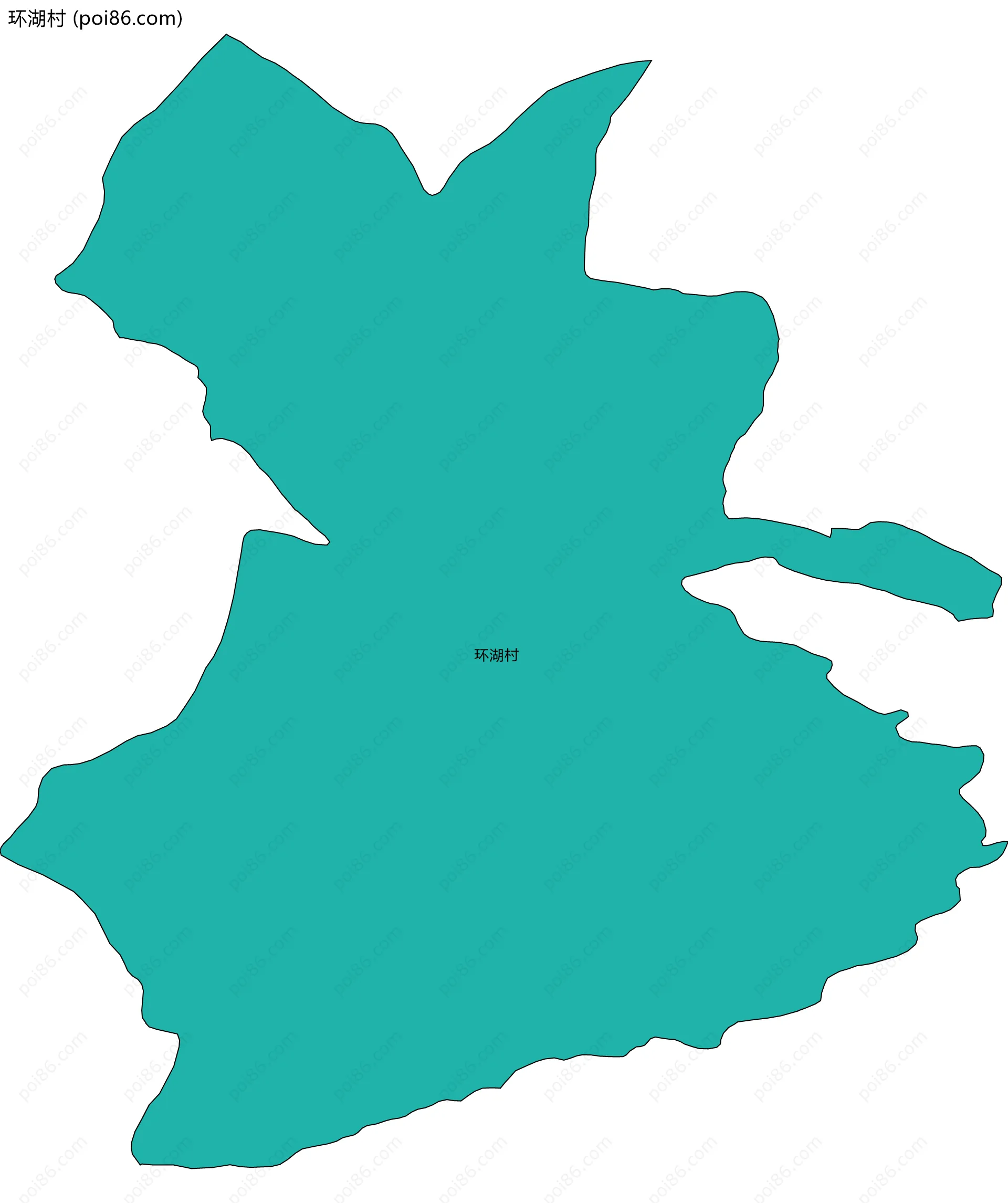 环湖村边界地图