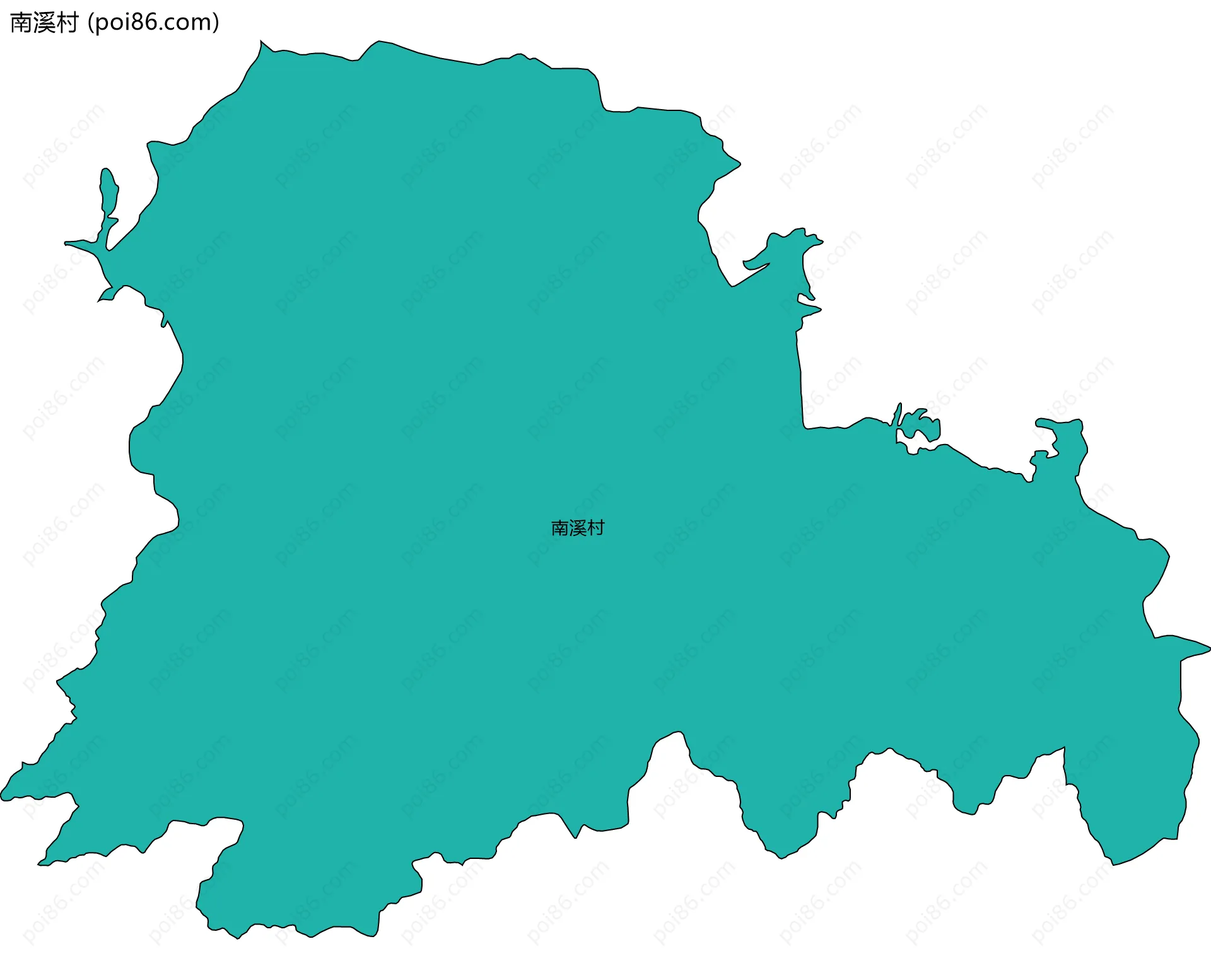 南溪村边界地图