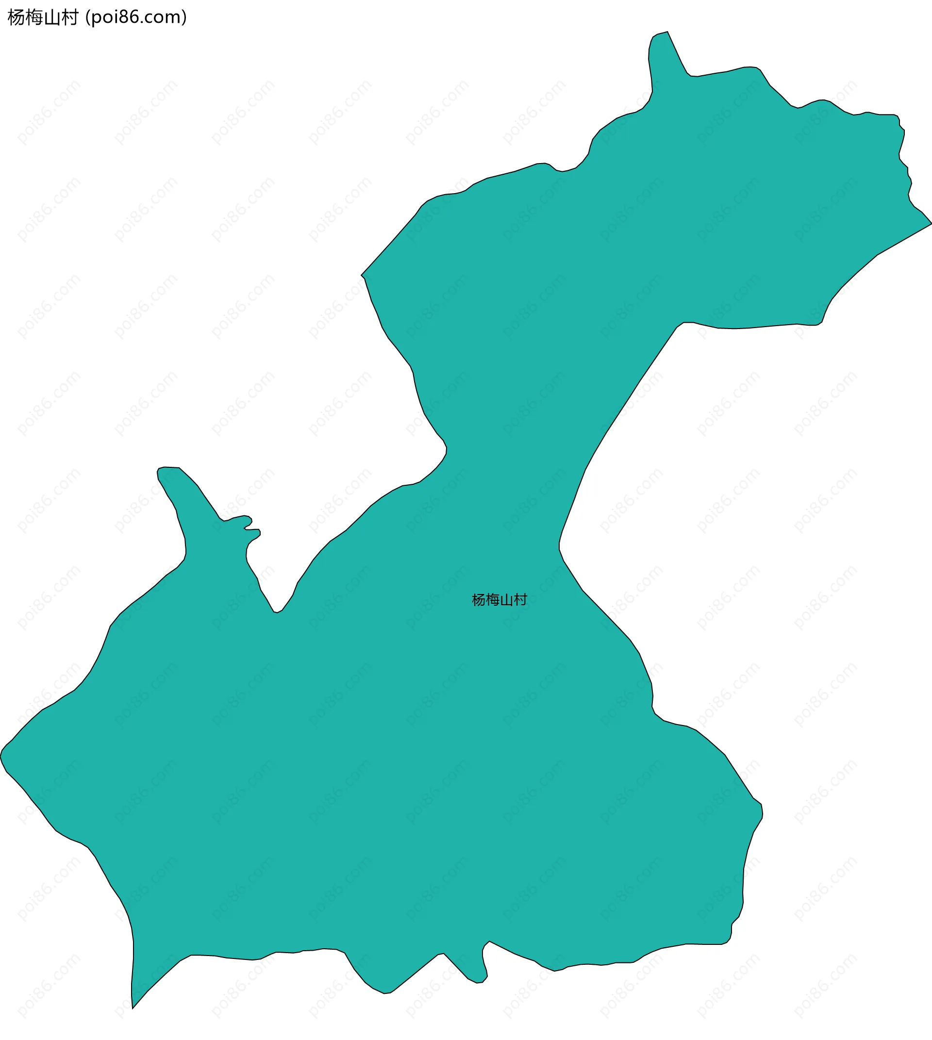 杨梅山村边界地图