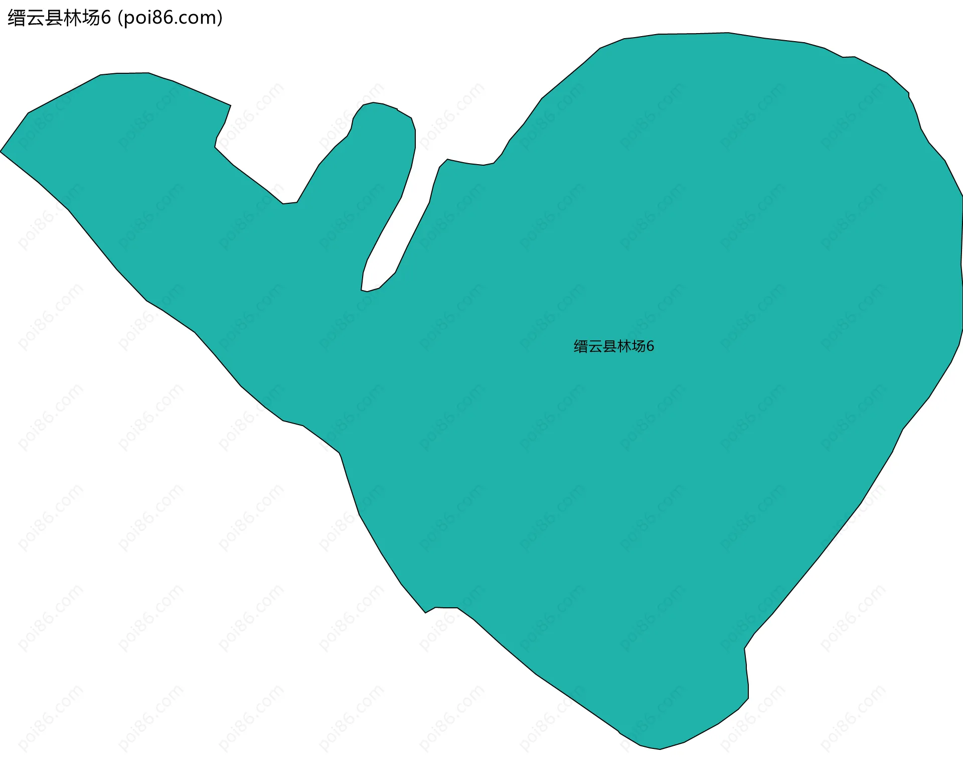 缙云县林场6边界地图