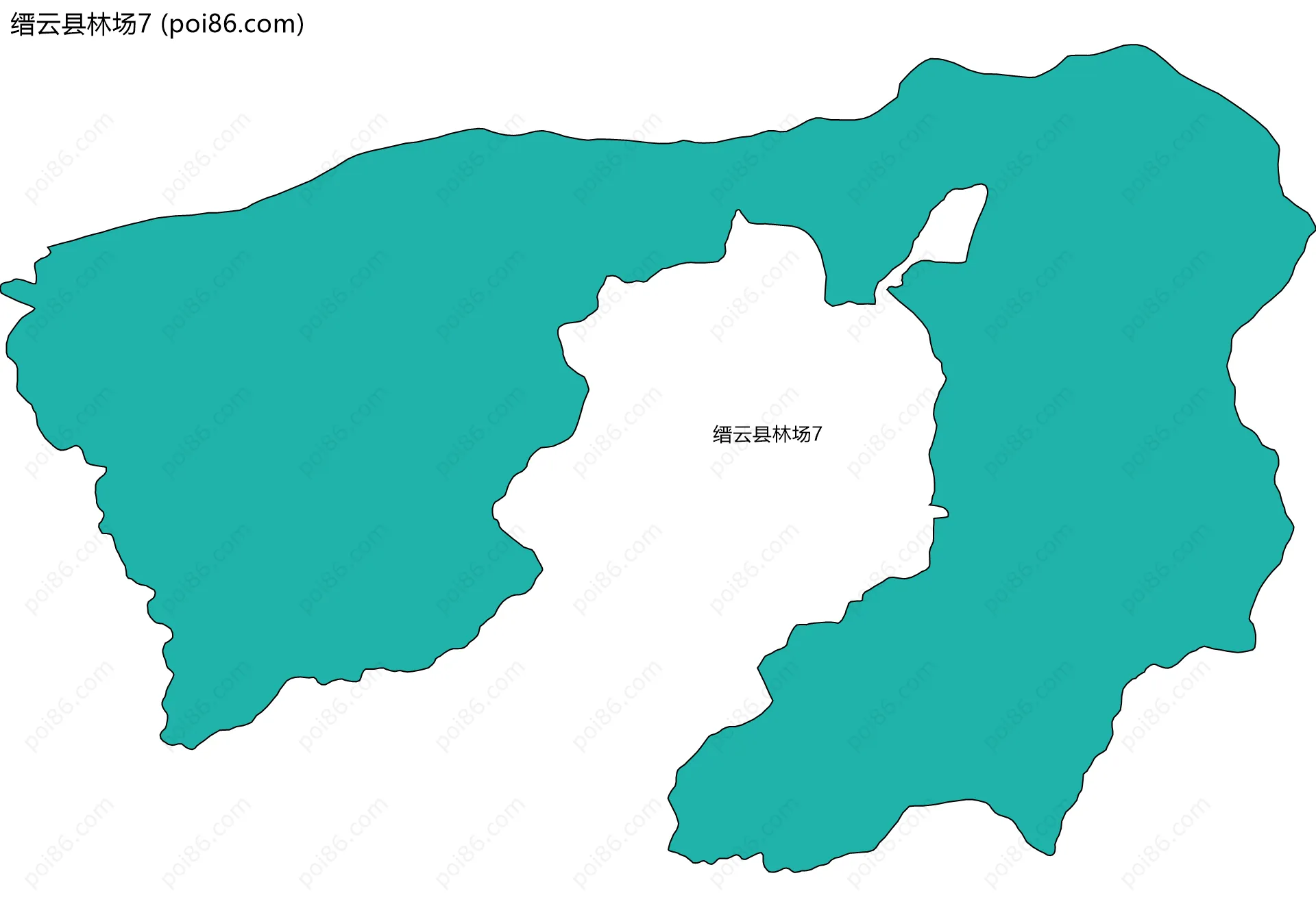 缙云县林场7边界地图