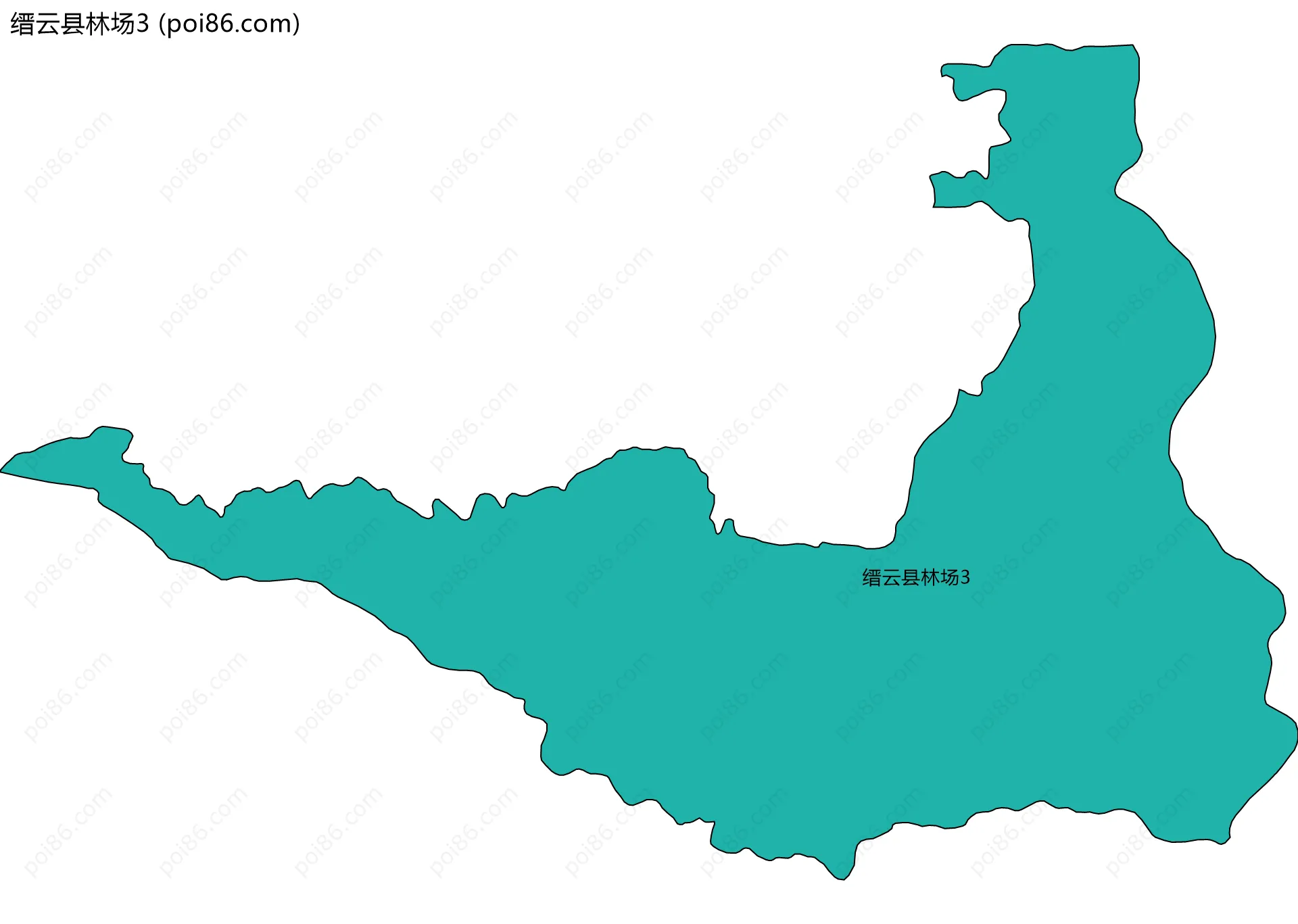 缙云县林场3边界地图