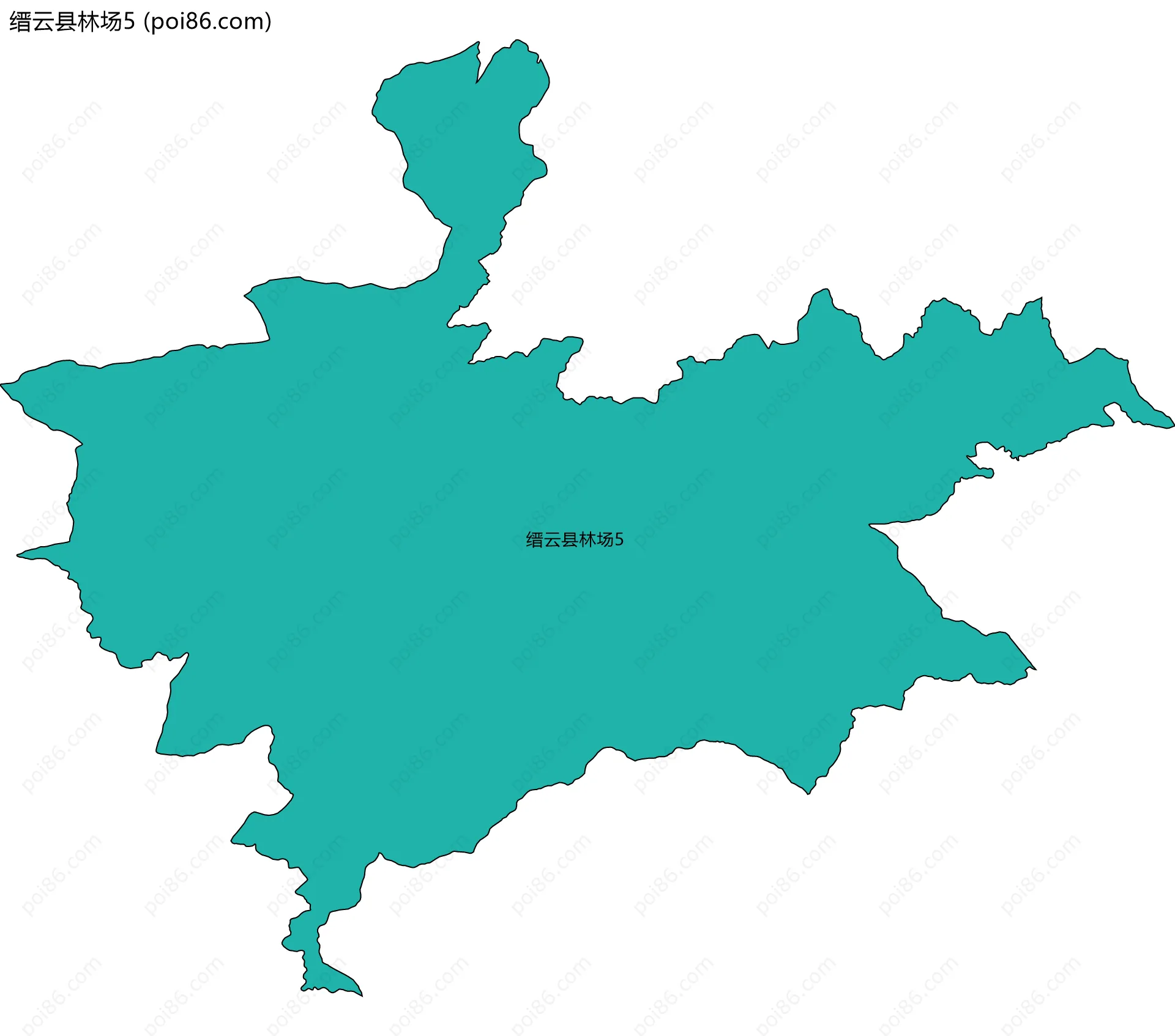 缙云县林场5边界地图