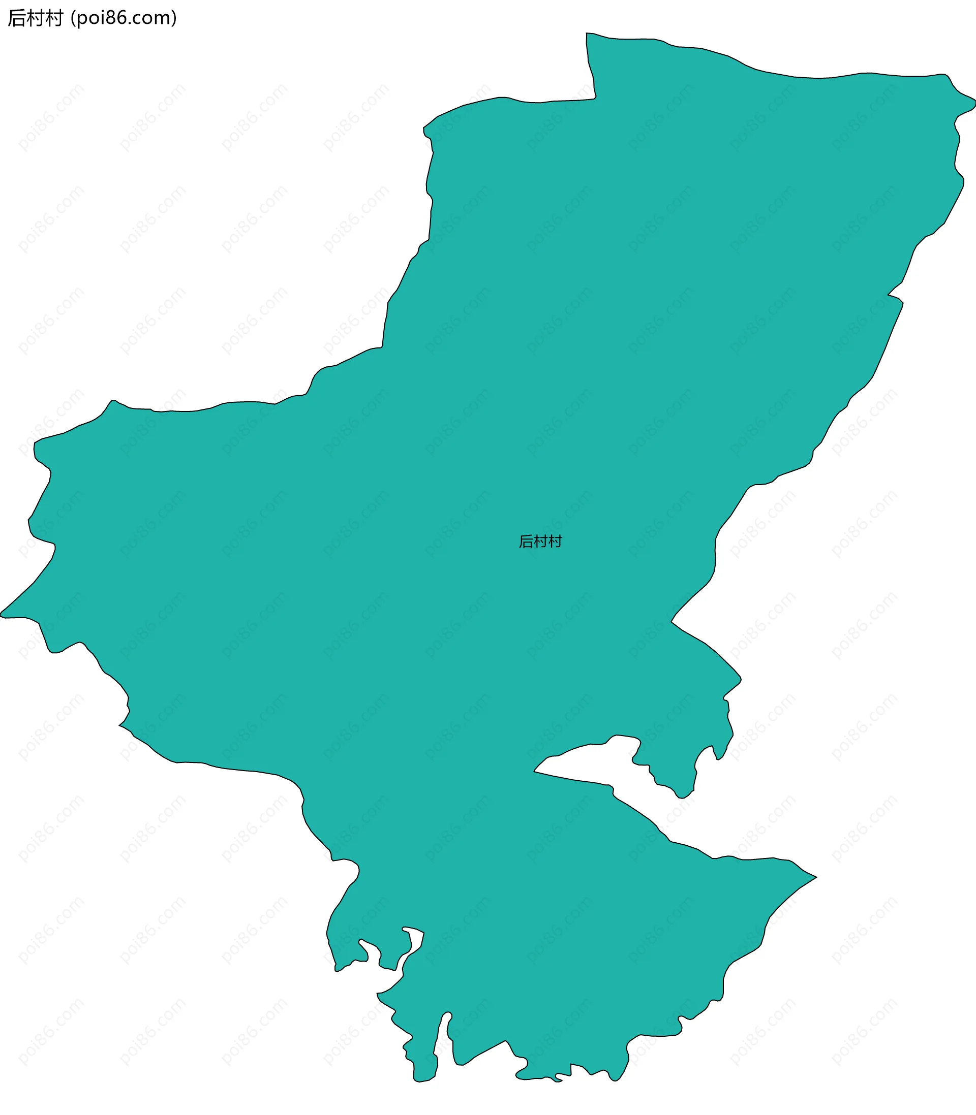 后村村边界地图