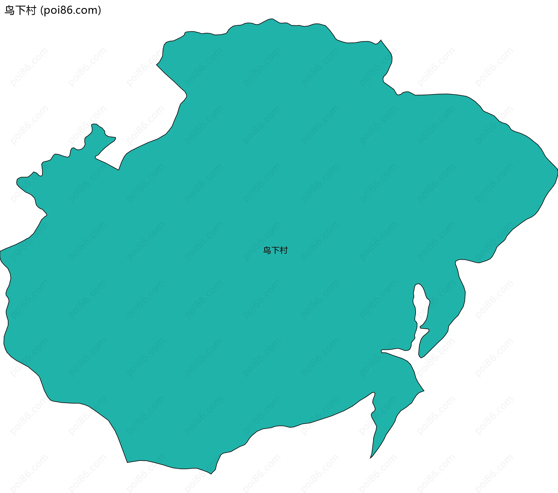 鸟下村边界地图