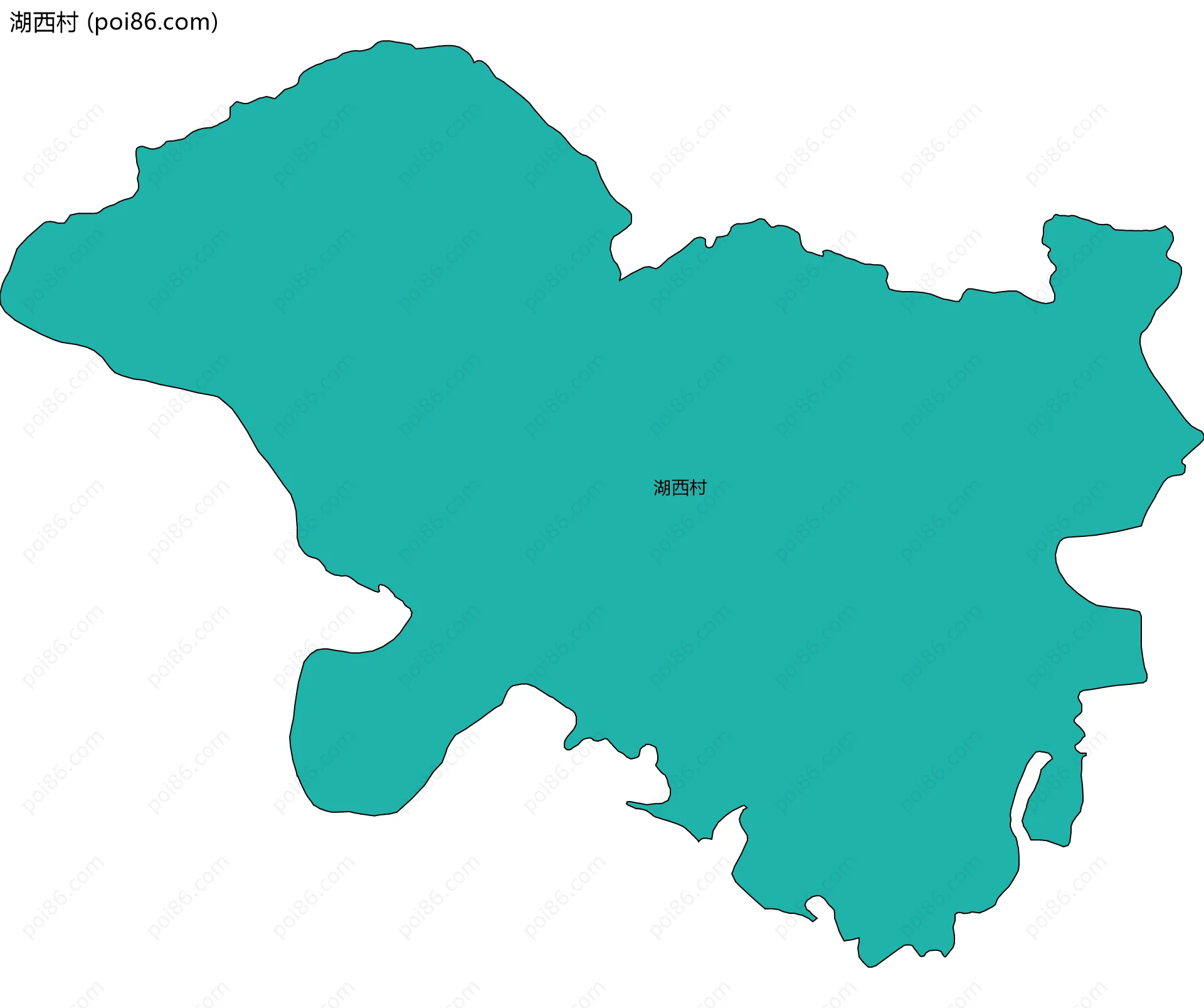 湖西村边界地图