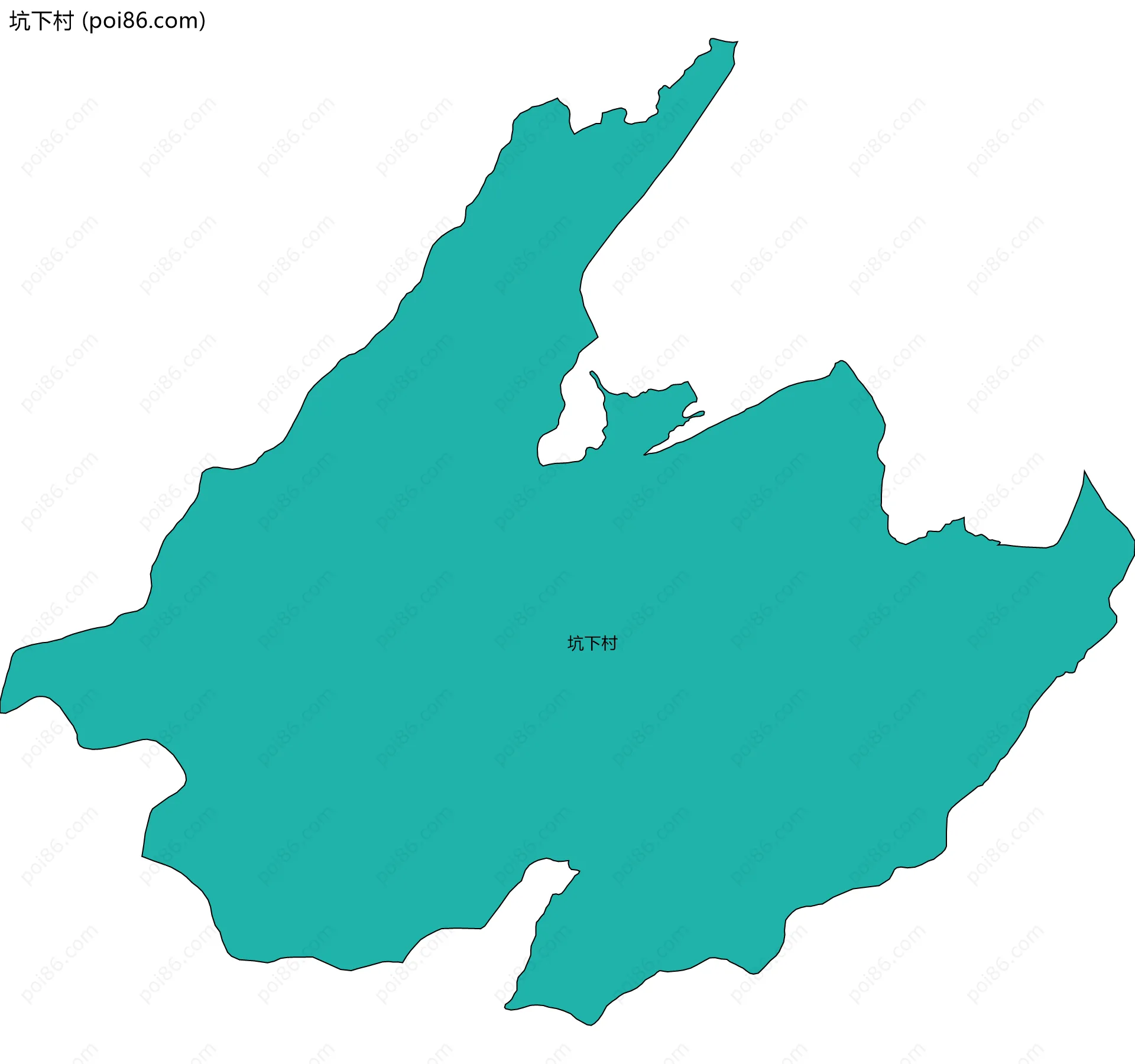 坑下村边界地图