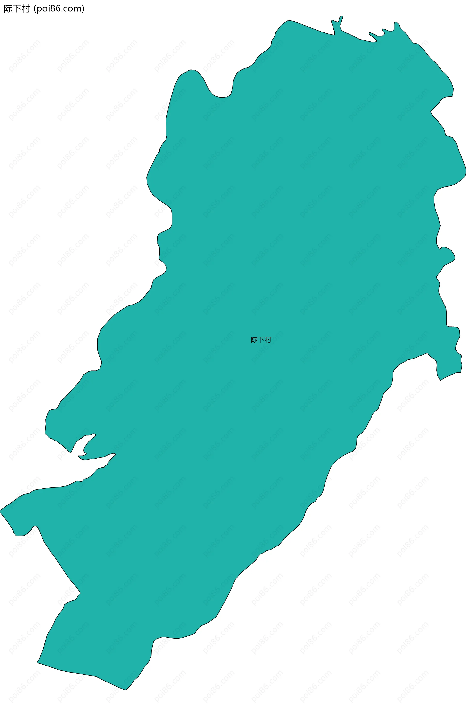 际下村边界地图