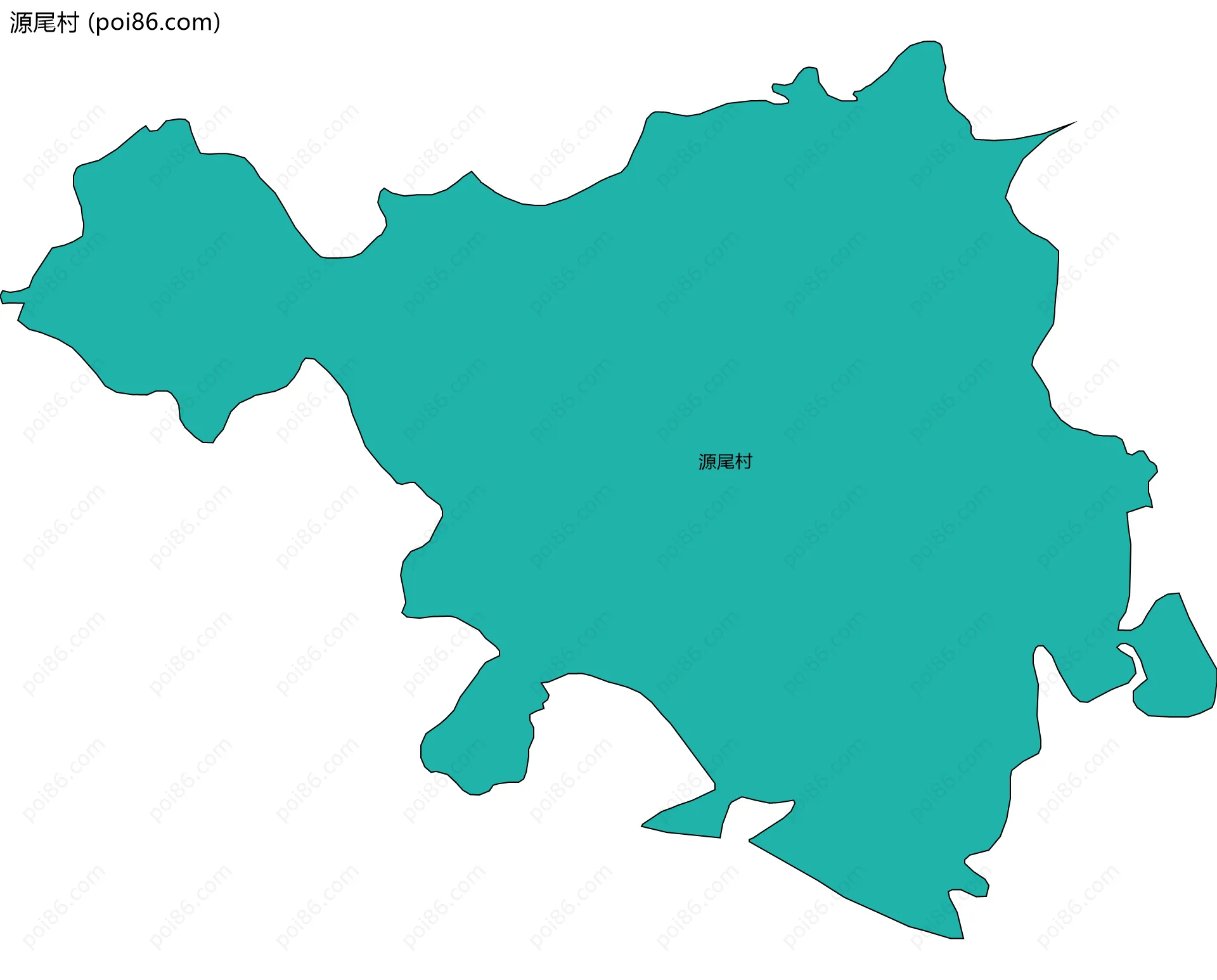 源尾村边界地图