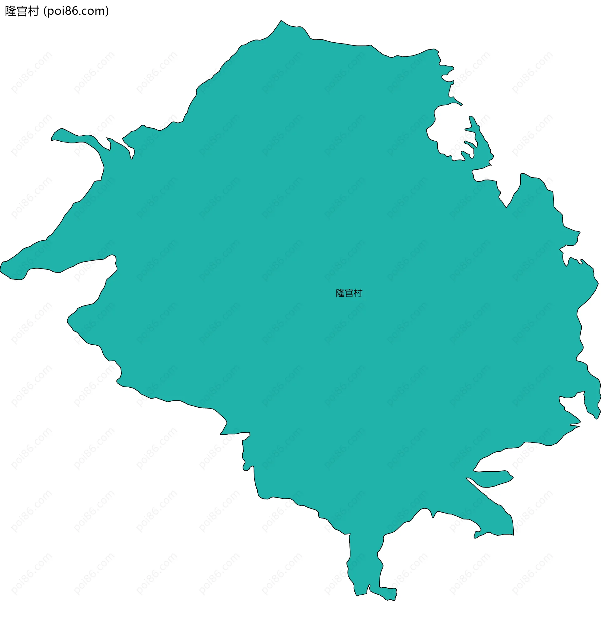 隆宫村边界地图