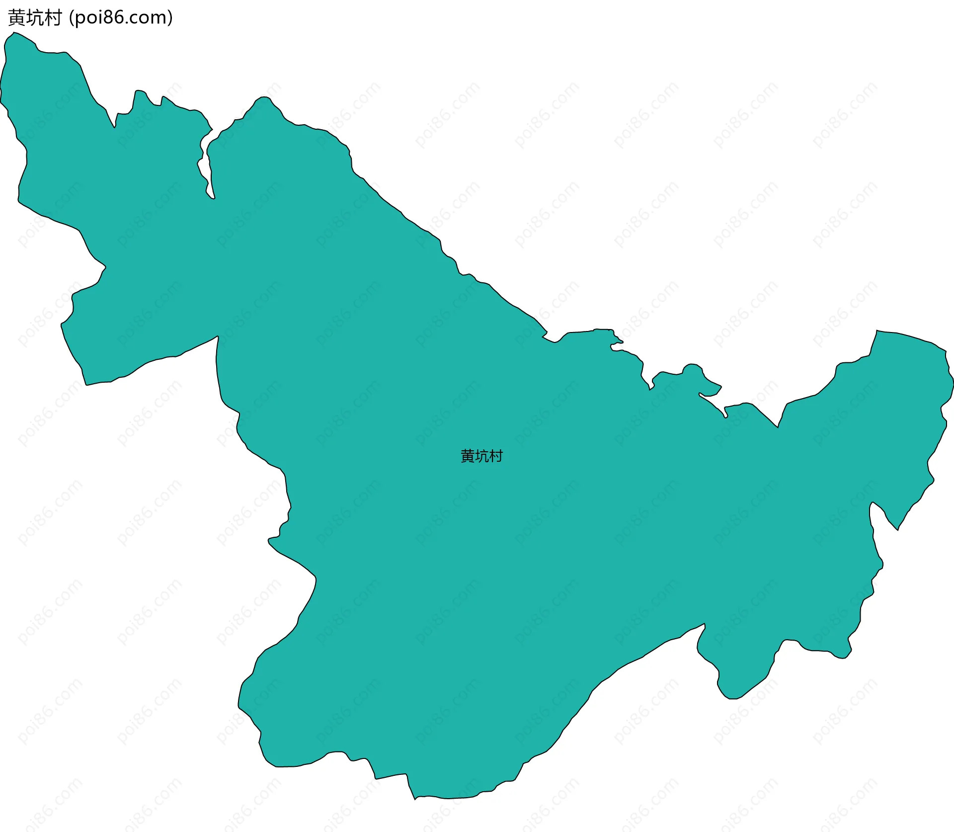黄坑村边界地图