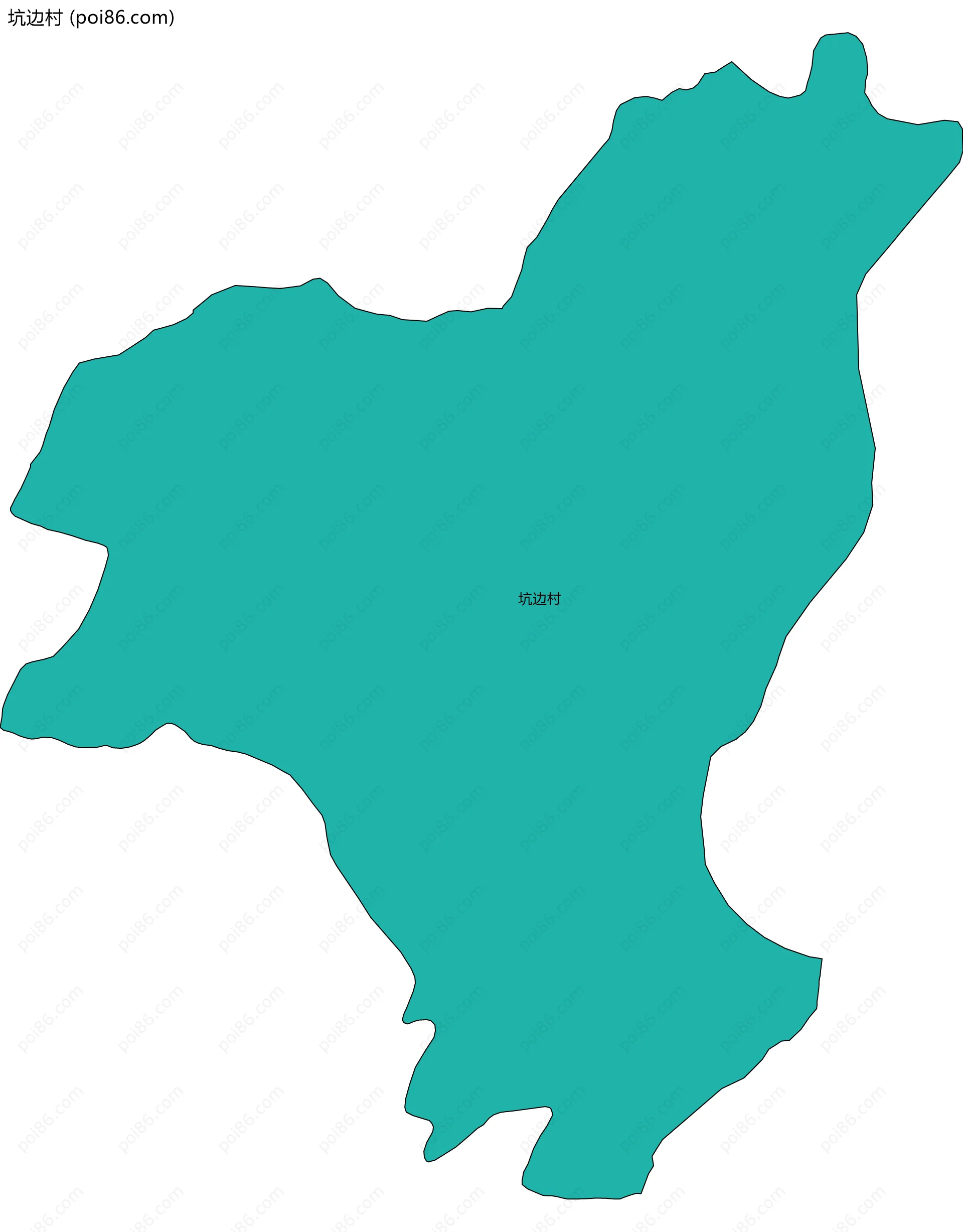 坑边村边界地图