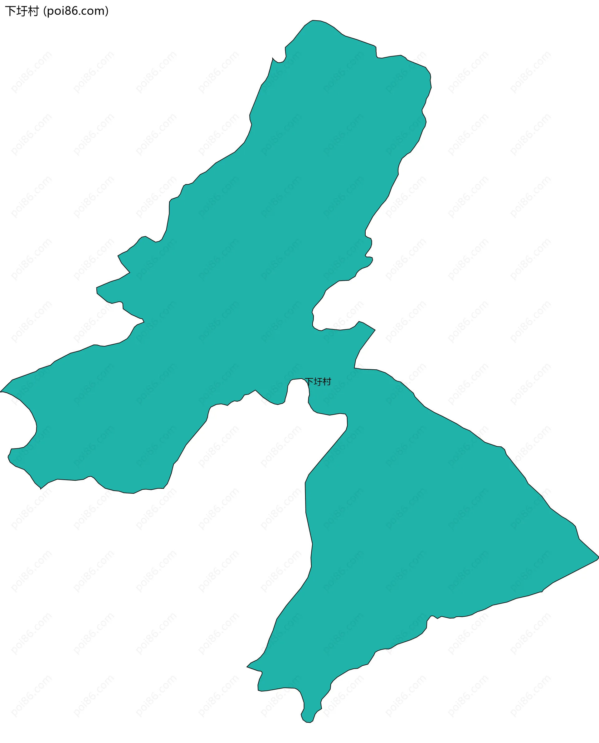 下圩村边界地图