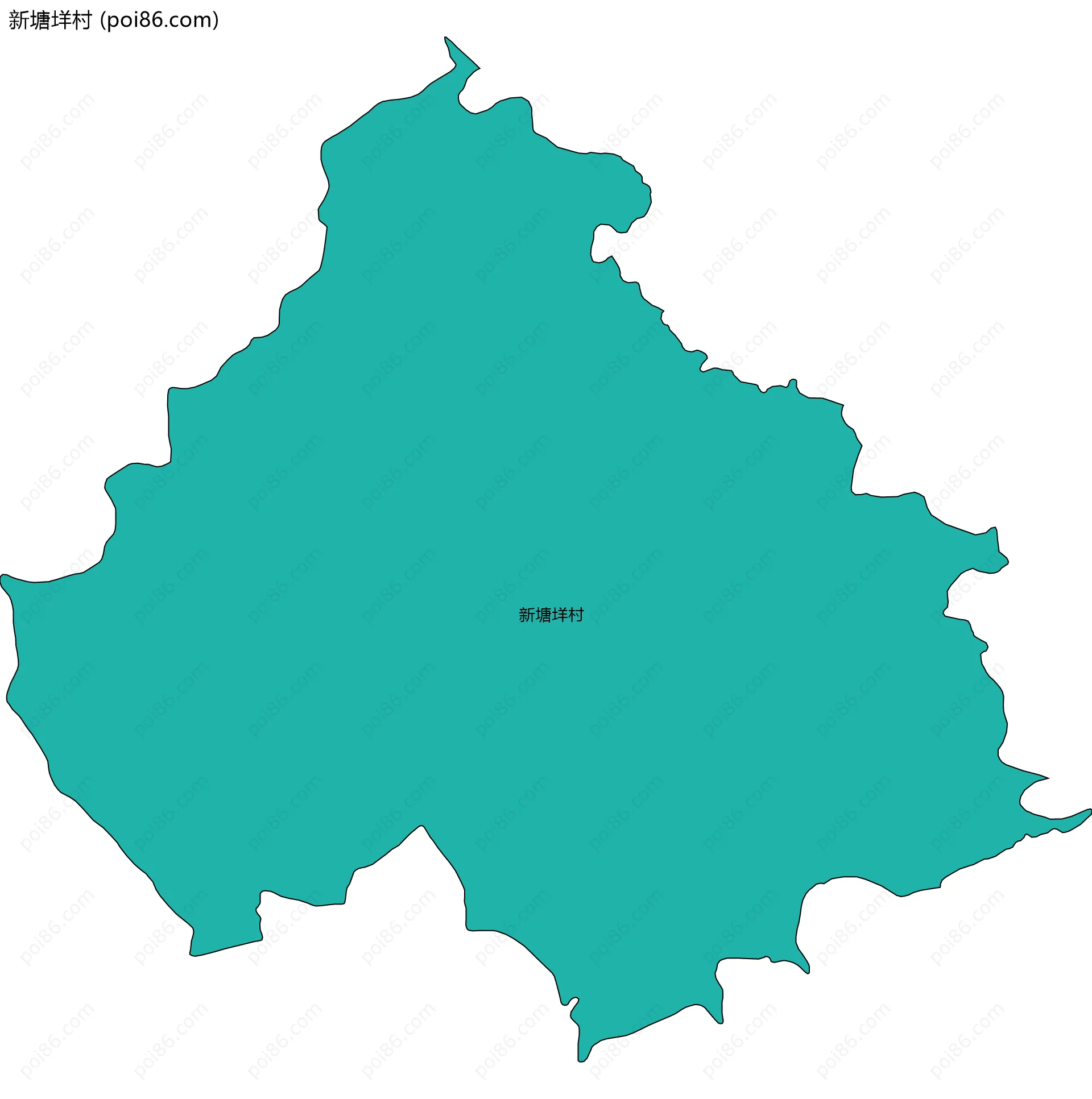 新塘垟村边界地图