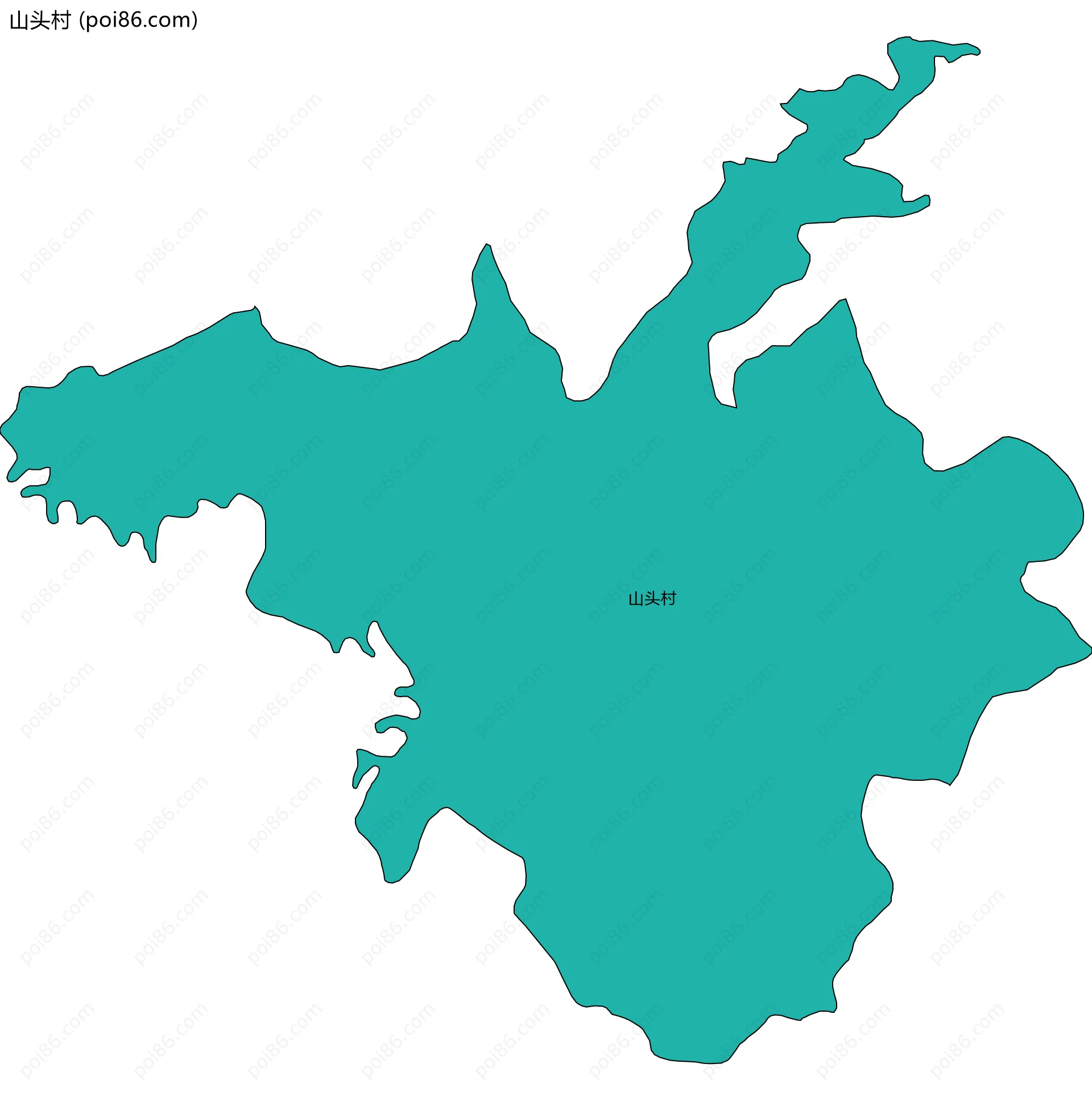 山头村边界地图