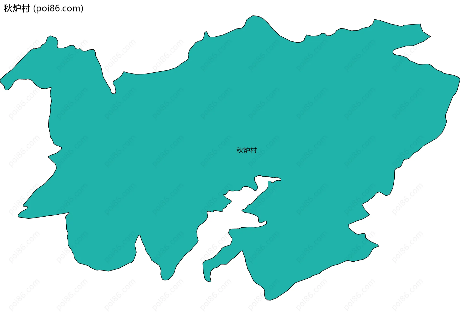 秋炉村边界地图
