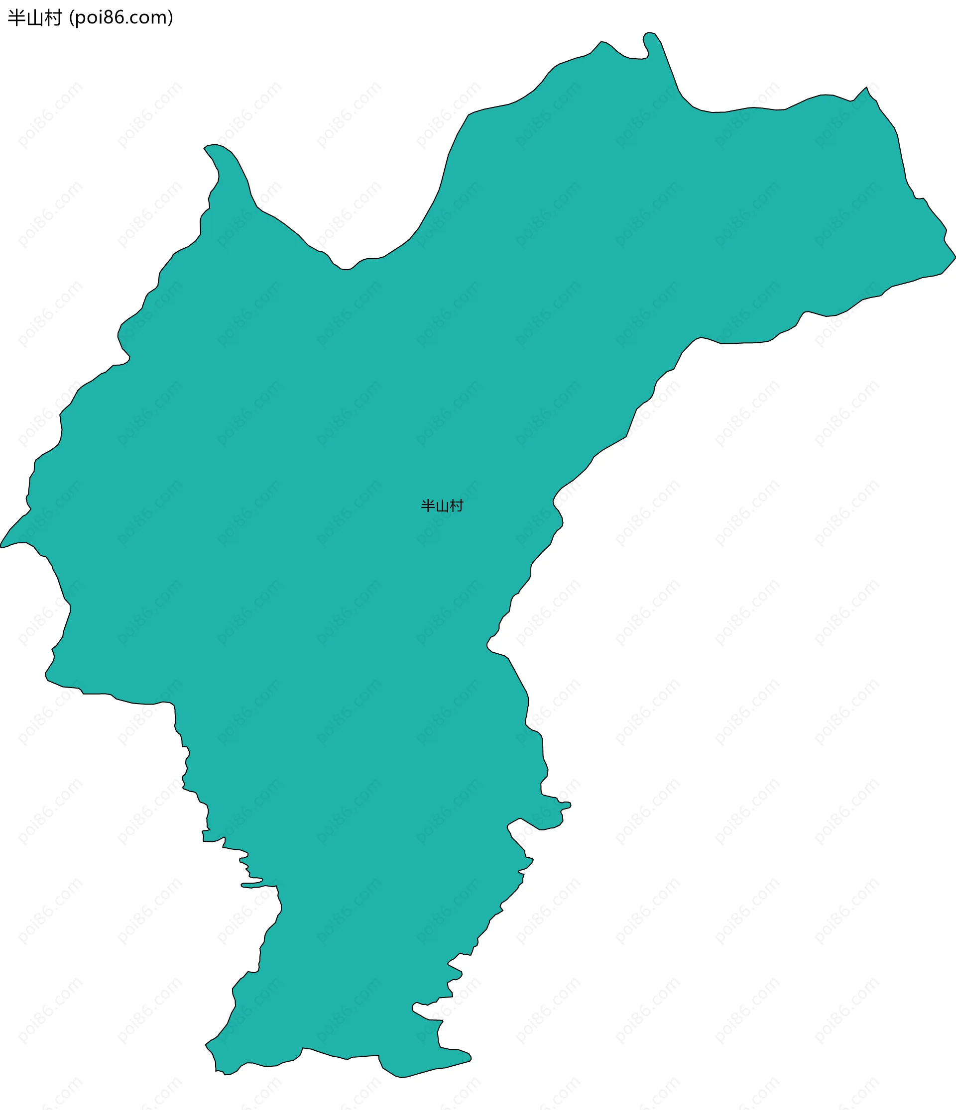 半山村边界地图