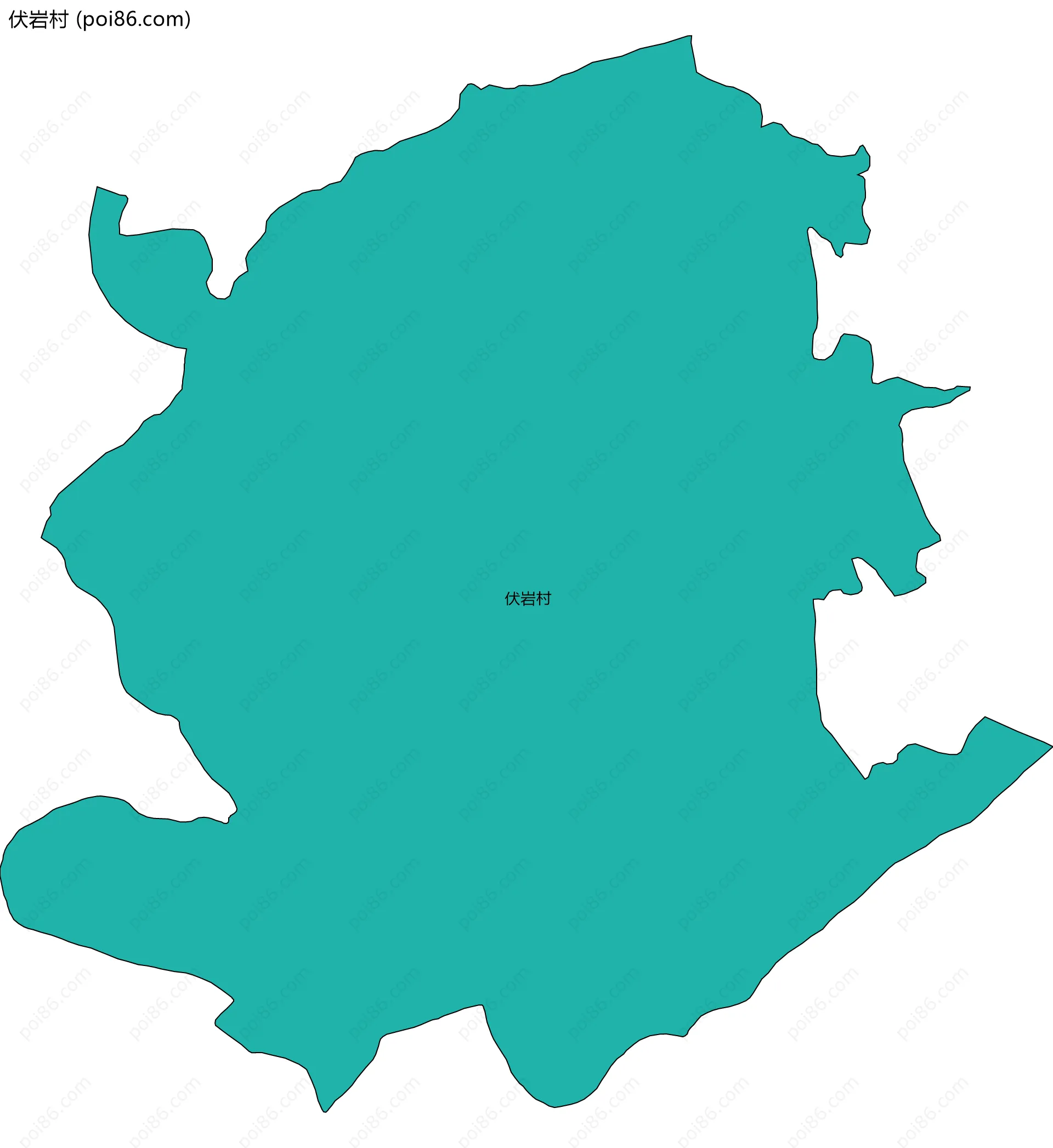 伏岩村边界地图